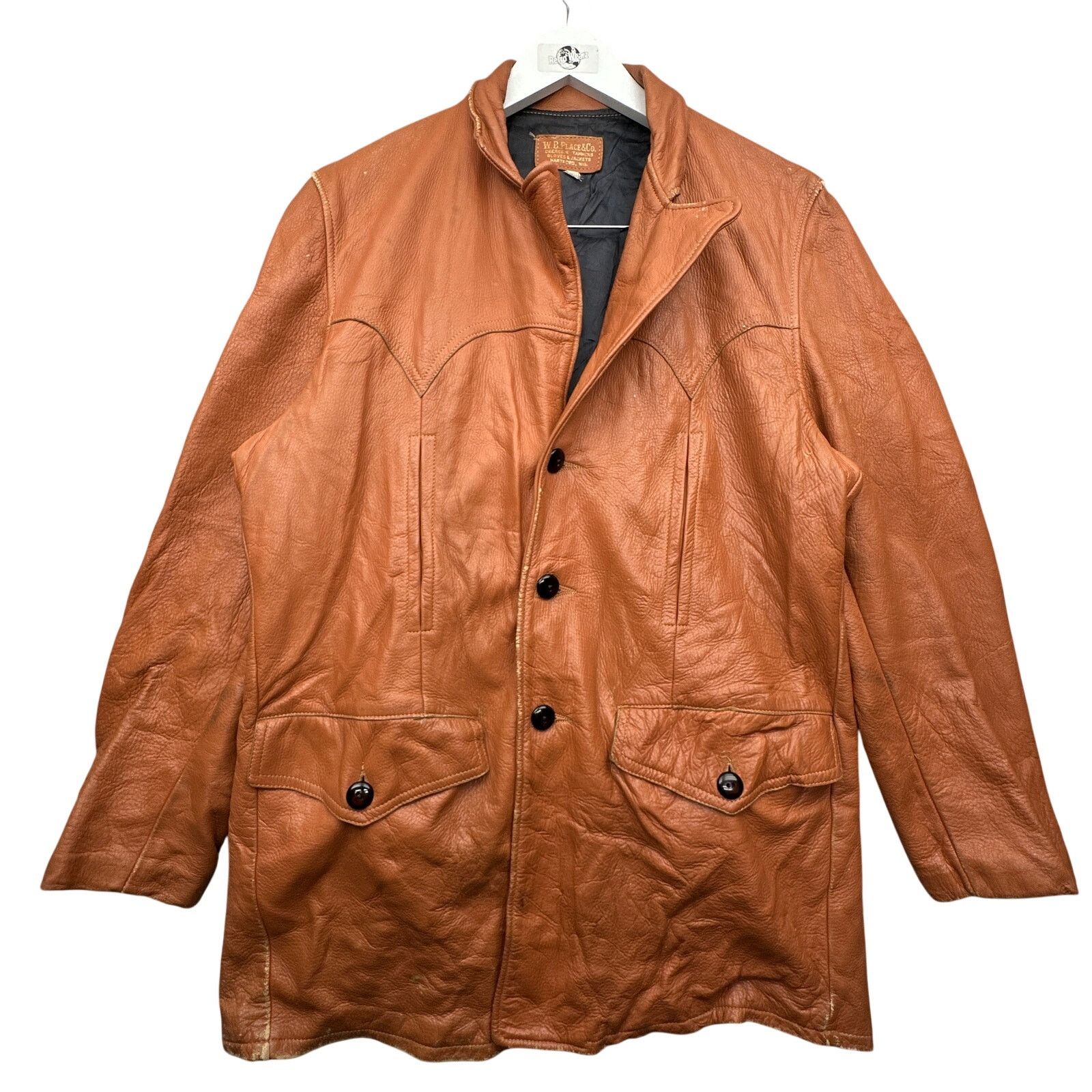 Other Vintage 70s WB Place & Co Deerskin Leather Coat Jacket 42 Size US L / EU 52-54 / 3 - 1 Thumbnail