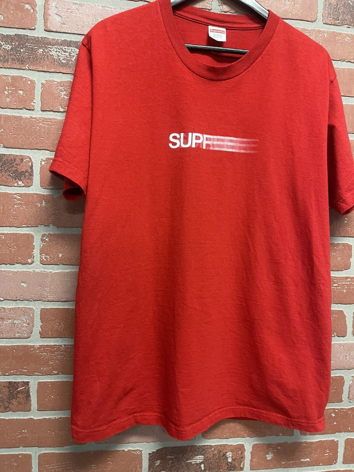 Supreme Size L - Supreme Motion Tee Red Gently Used Size US L / EU 52-54 / 3 - 2 Thumbnail