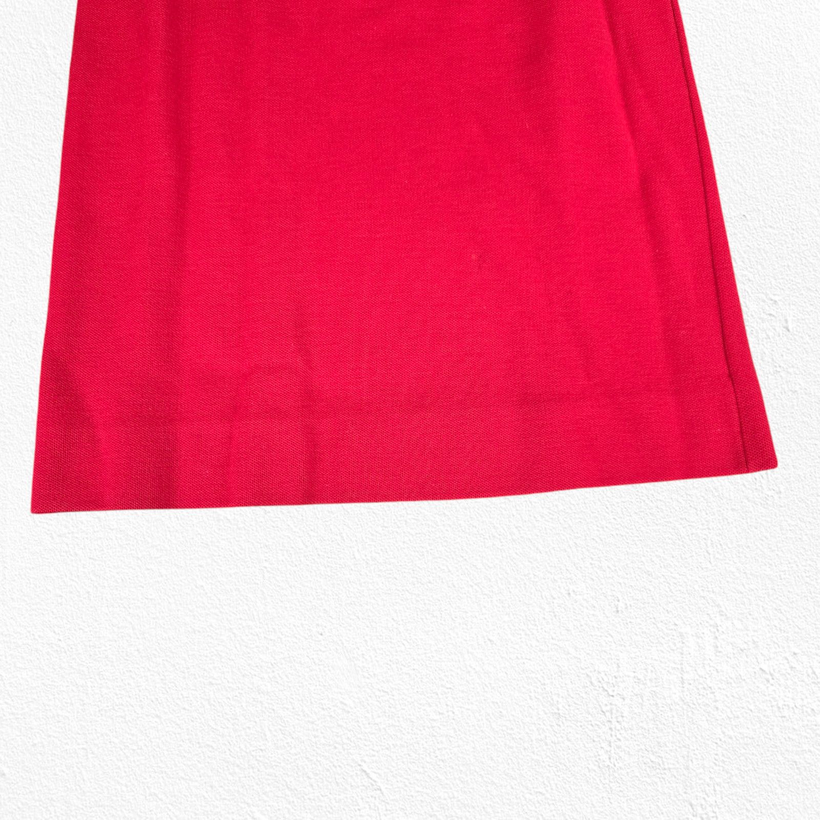 Vintage 50s Vintage Red Double Breasted Blazer Skirt Wool Set Size 2 Size XS / US 0-2 / IT 36-38 - 13 Thumbnail