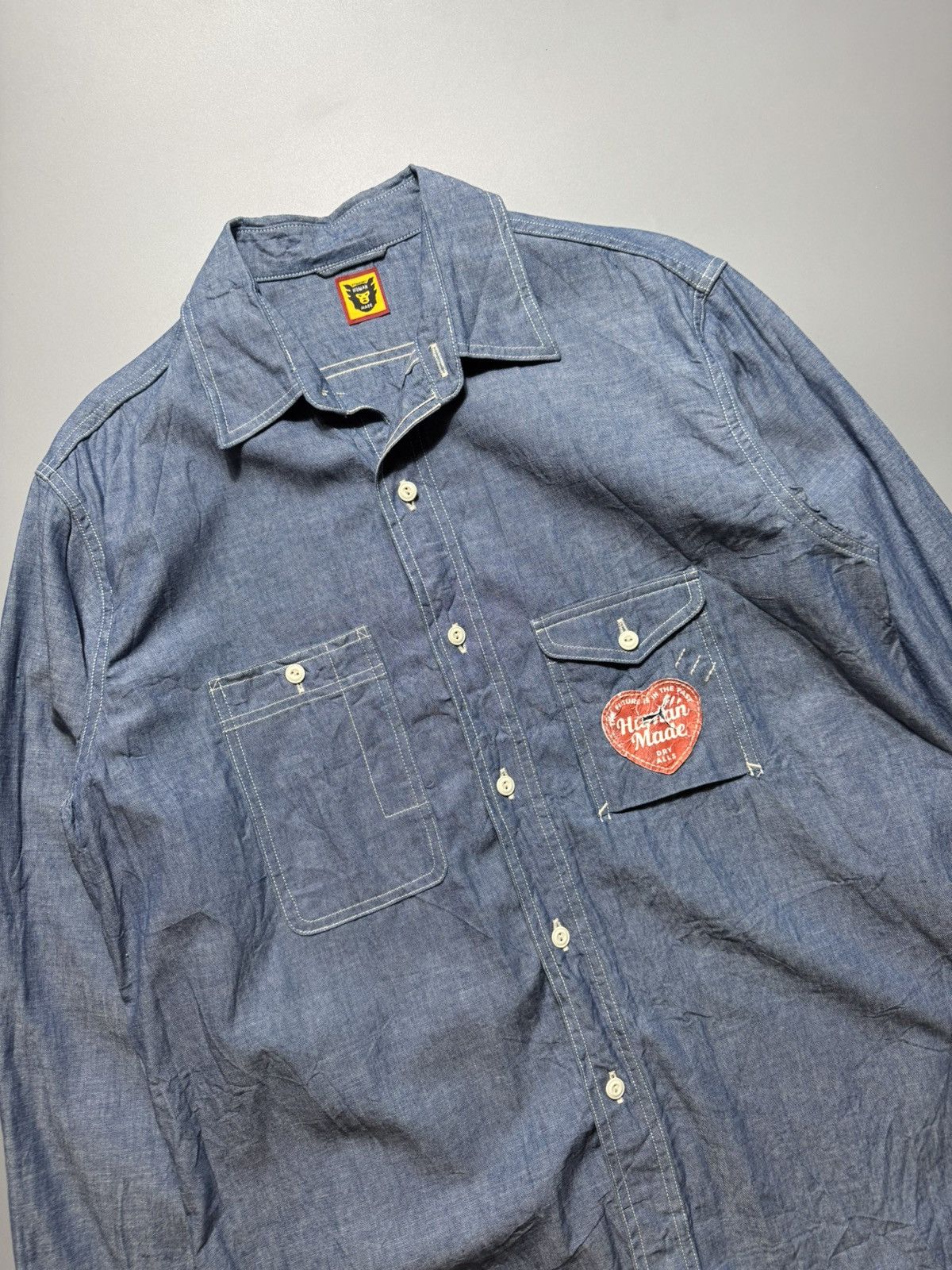 Human Made Human Made - Chambray Button Up L/s Size US M / EU 48-50 / 2 - 2 Thumbnail