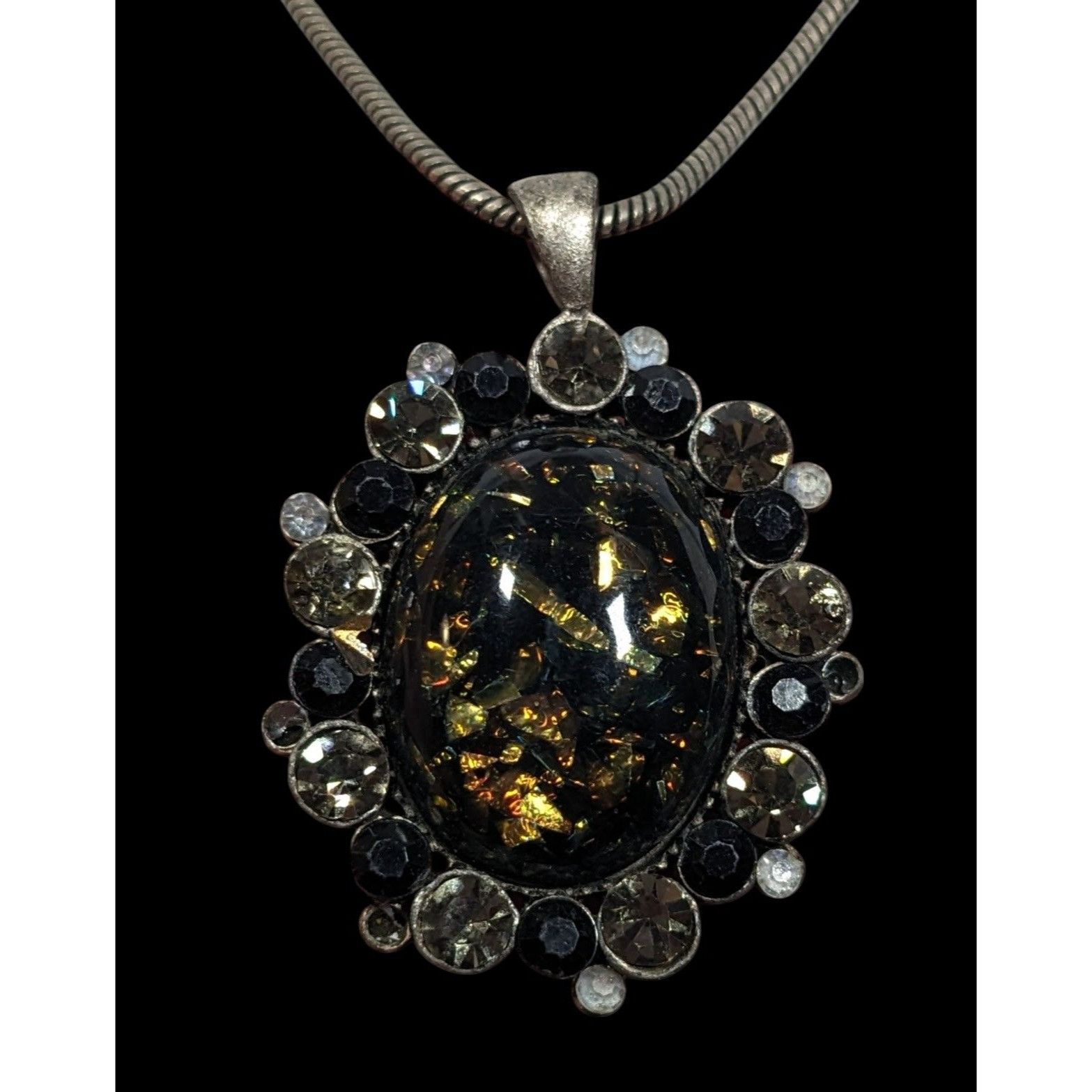 Other Gothic Victorian Style Faux Opal Pendant Necklace Size ONE SIZE - 7 Thumbnail