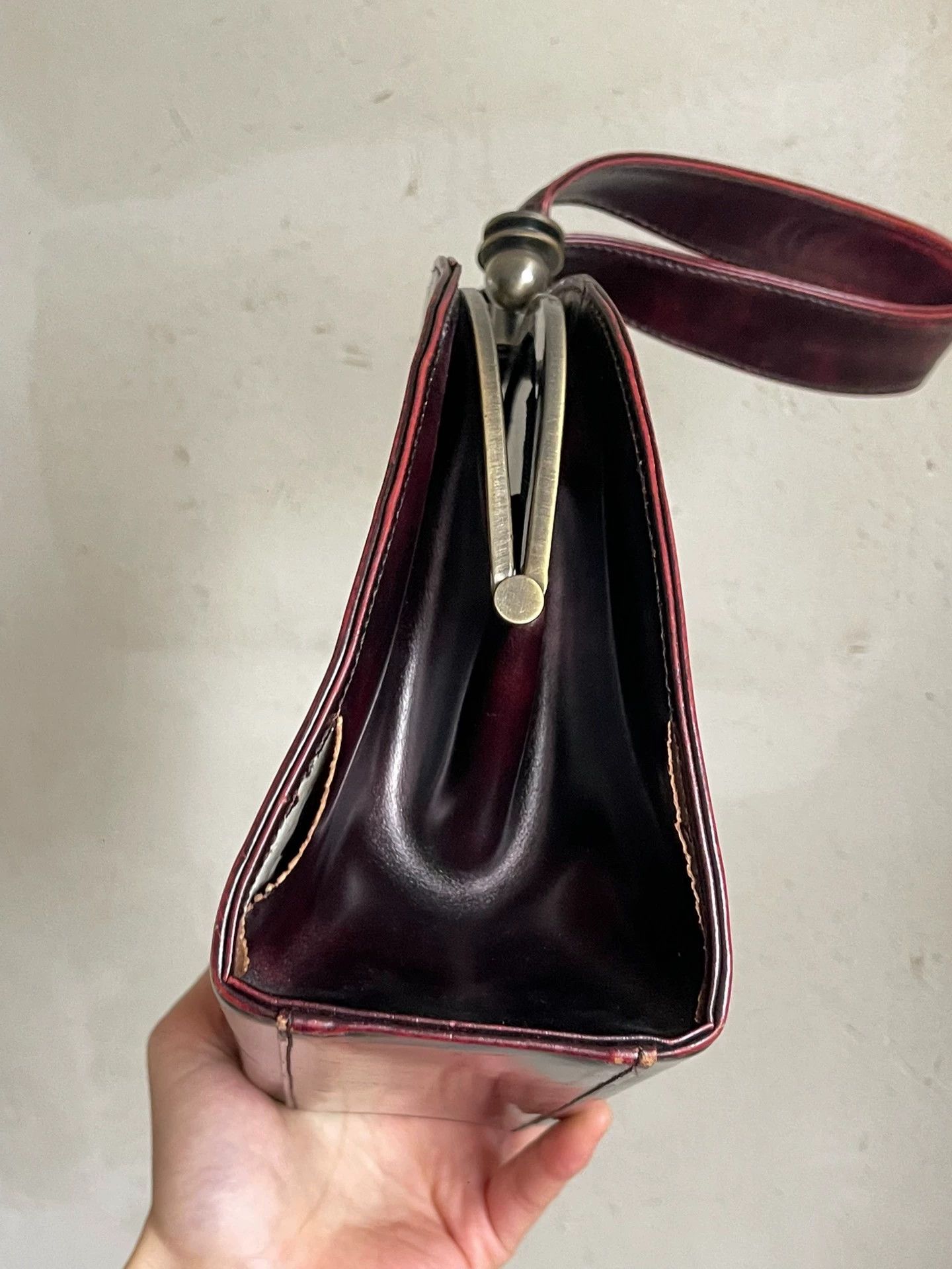 Jean Paul Gaultier JPG Women's Wine Red Leather Small Handbag Size ONE SIZE - 6 Thumbnail