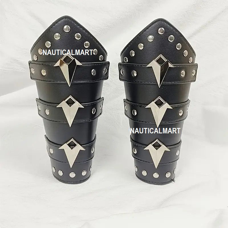 Other Medieval Knight Faux Leather Arm Guards Size ONE SIZE - 1 Thumbnail