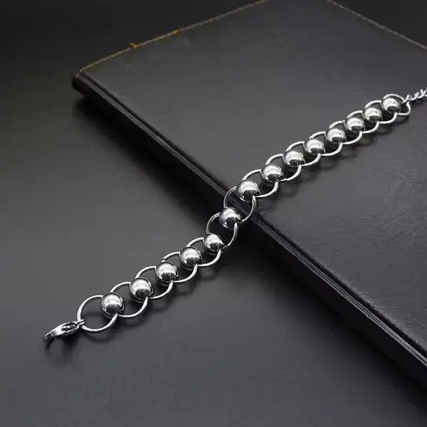 Japanese Brand Ball Chain Bracelet 2000s Chrome Y2K Punk Skater Grunge Size ONE SIZE - 3 Thumbnail