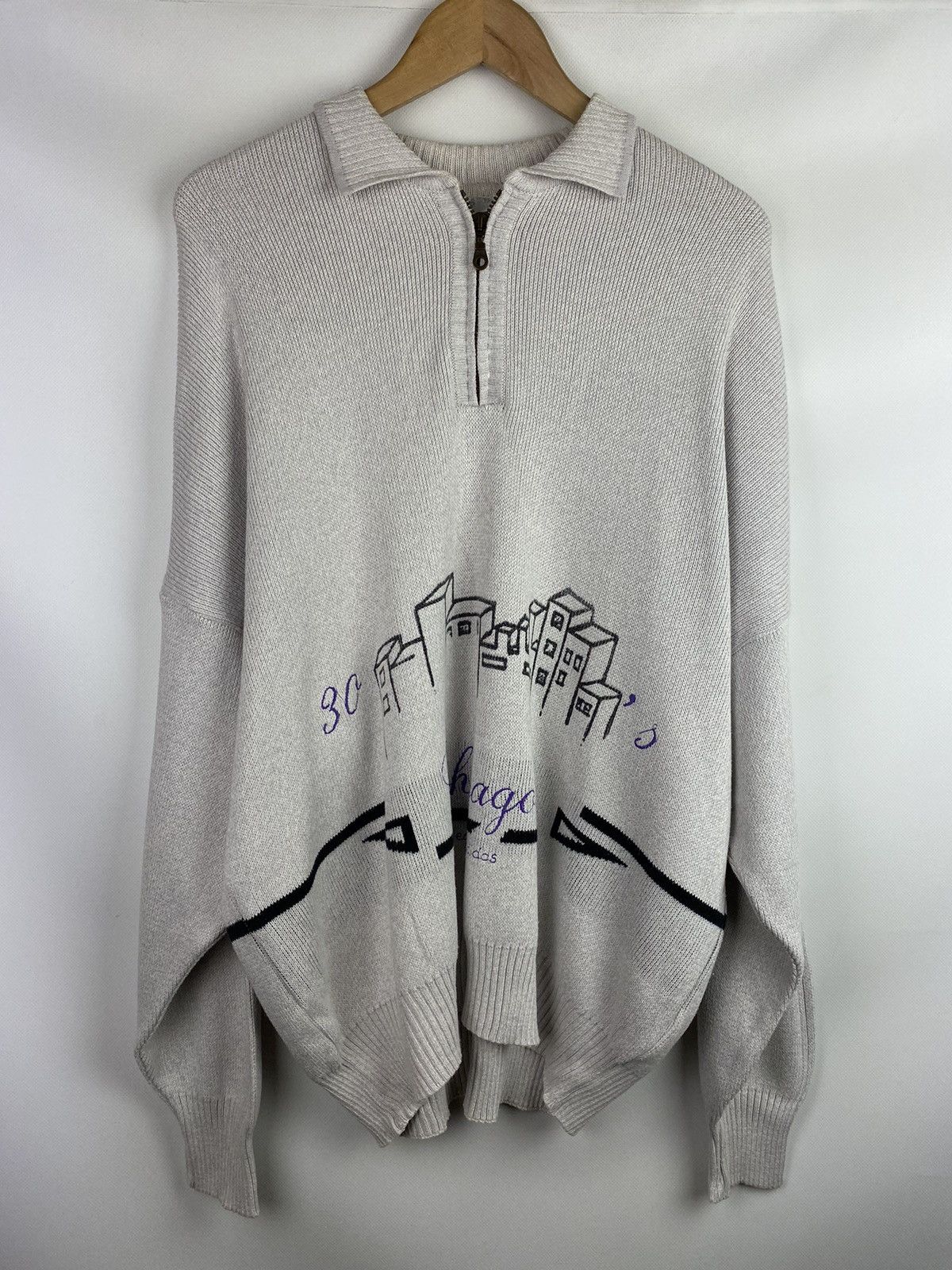 Adidas Rare Adidas Vintage Chicago 30’s men’s sweater pullover Size US XXL / EU 58 / 5 - 1 Thumbnail