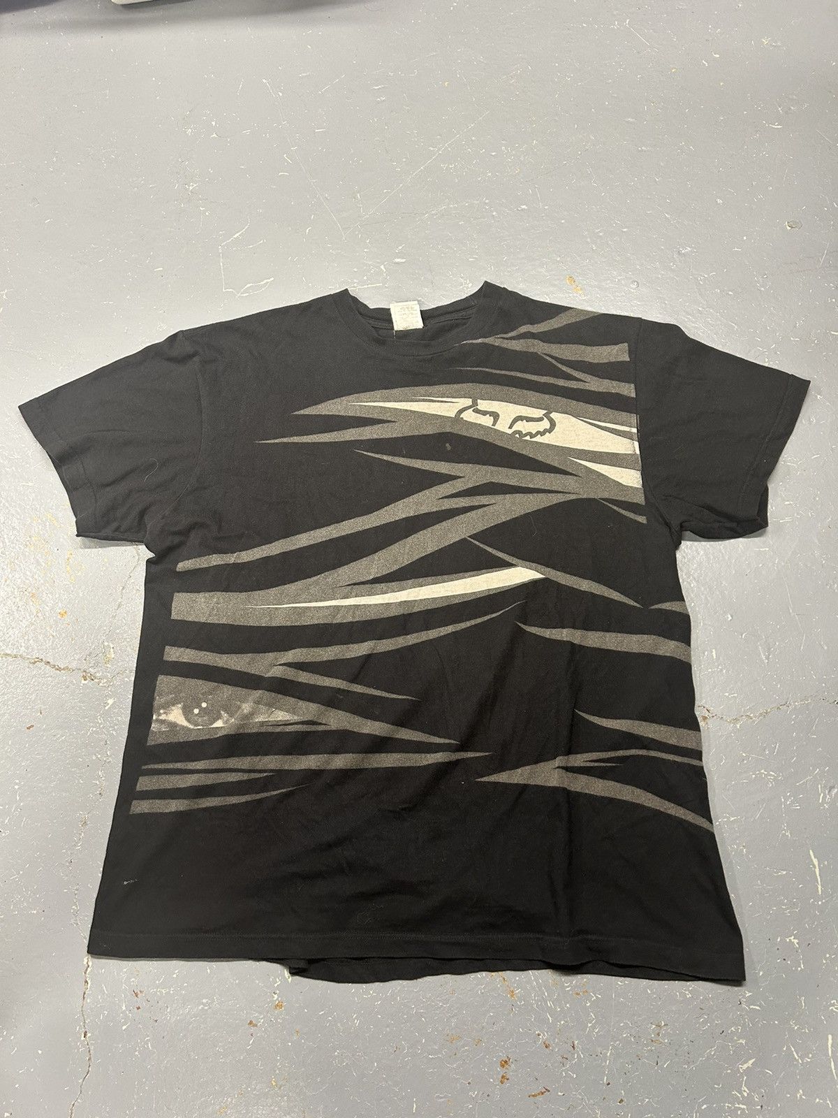 Fox Racing × Vintage Crazy Vintage Y2K Essential Black Fox Graphic Tee Shirt Size US XXL / EU 58 / 5 - 1 Thumbnail