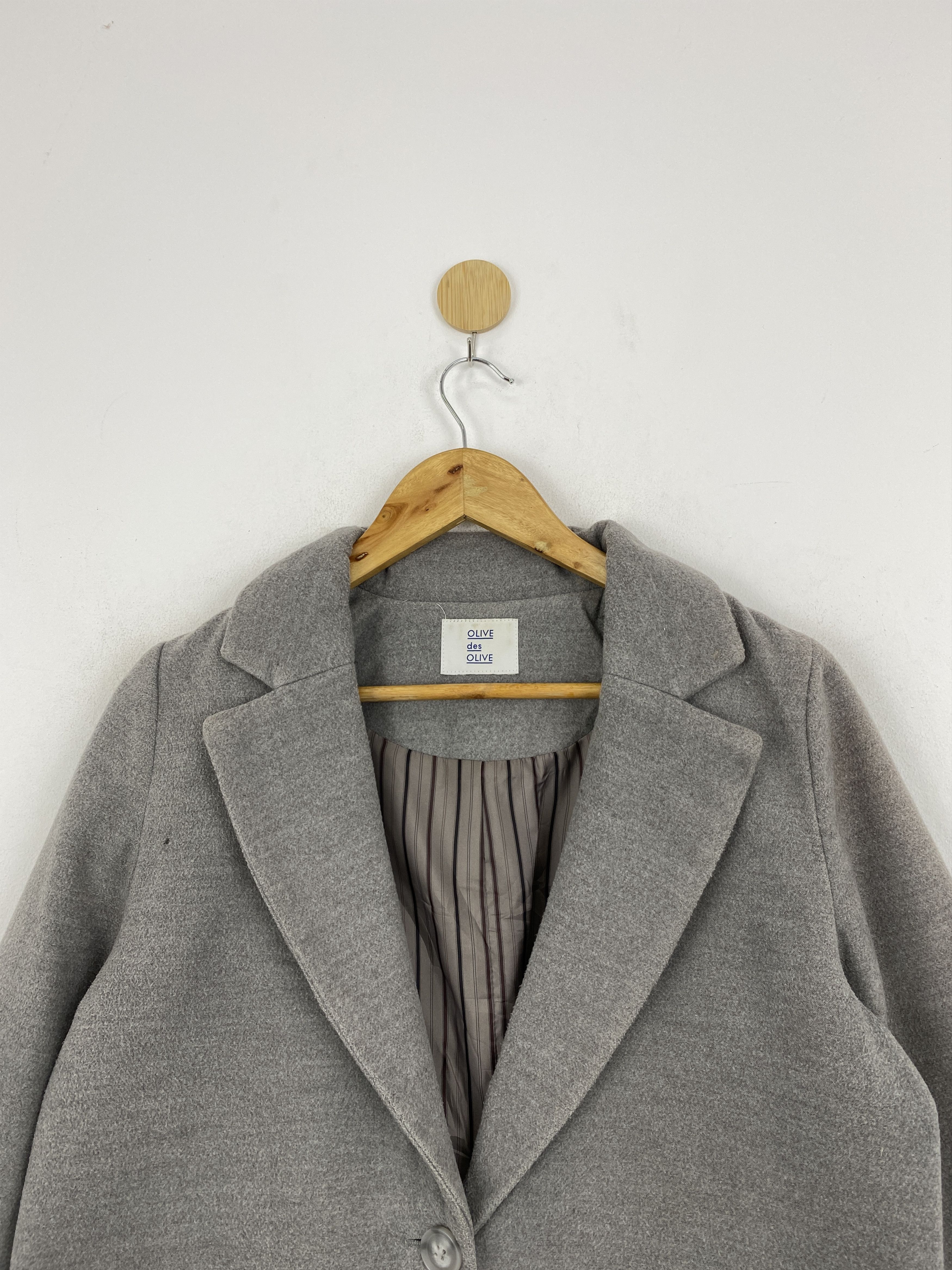 Olive Vintage Olive Single-Breasted Coat Jacket JA0054 Size US M / EU 48-50 / 2 - 3 Thumbnail