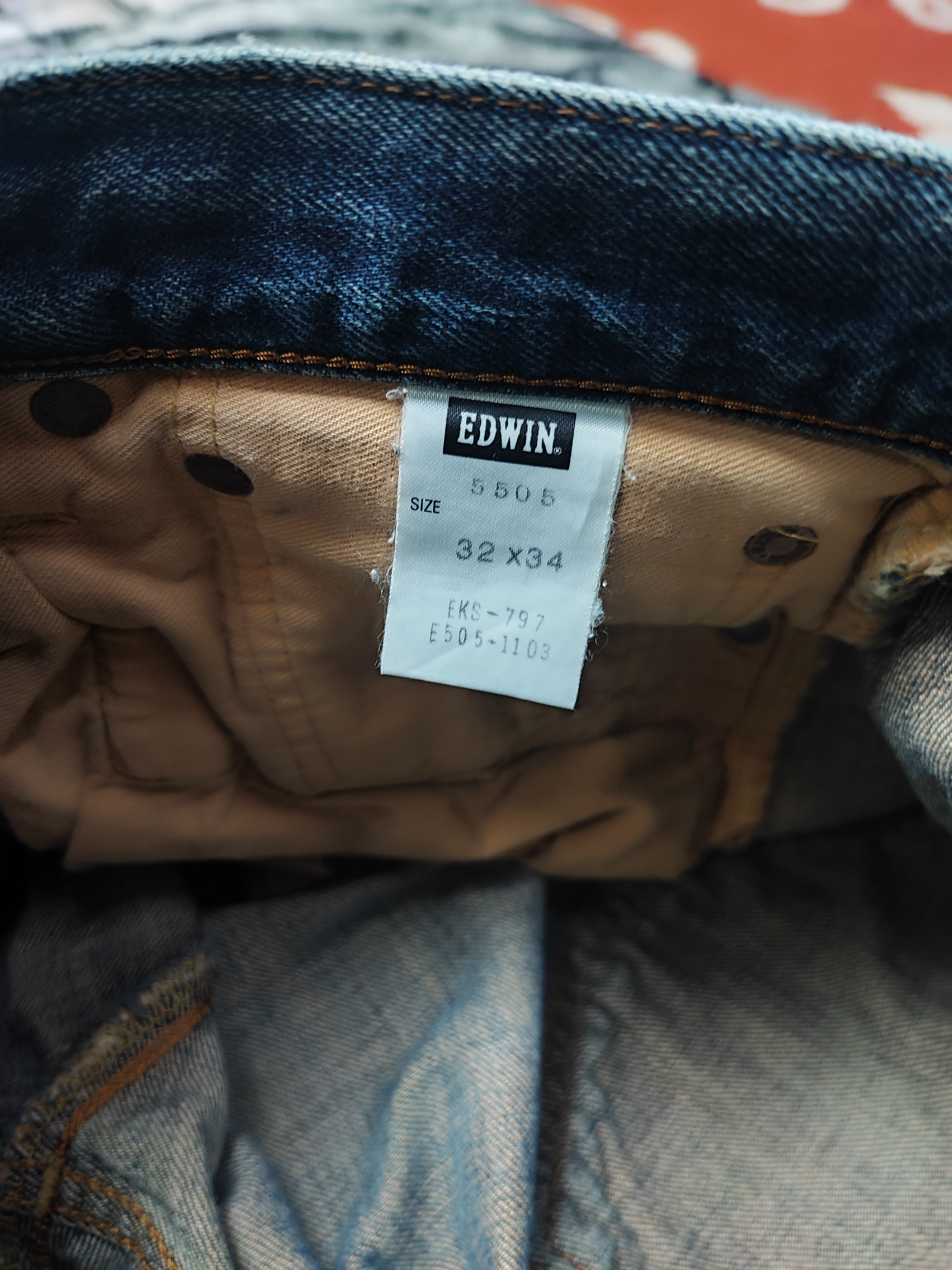 Japanese Brand Vintage Edwin Selvedge 505x Denim Jean Size US 30 / EU 46 - 15 Thumbnail