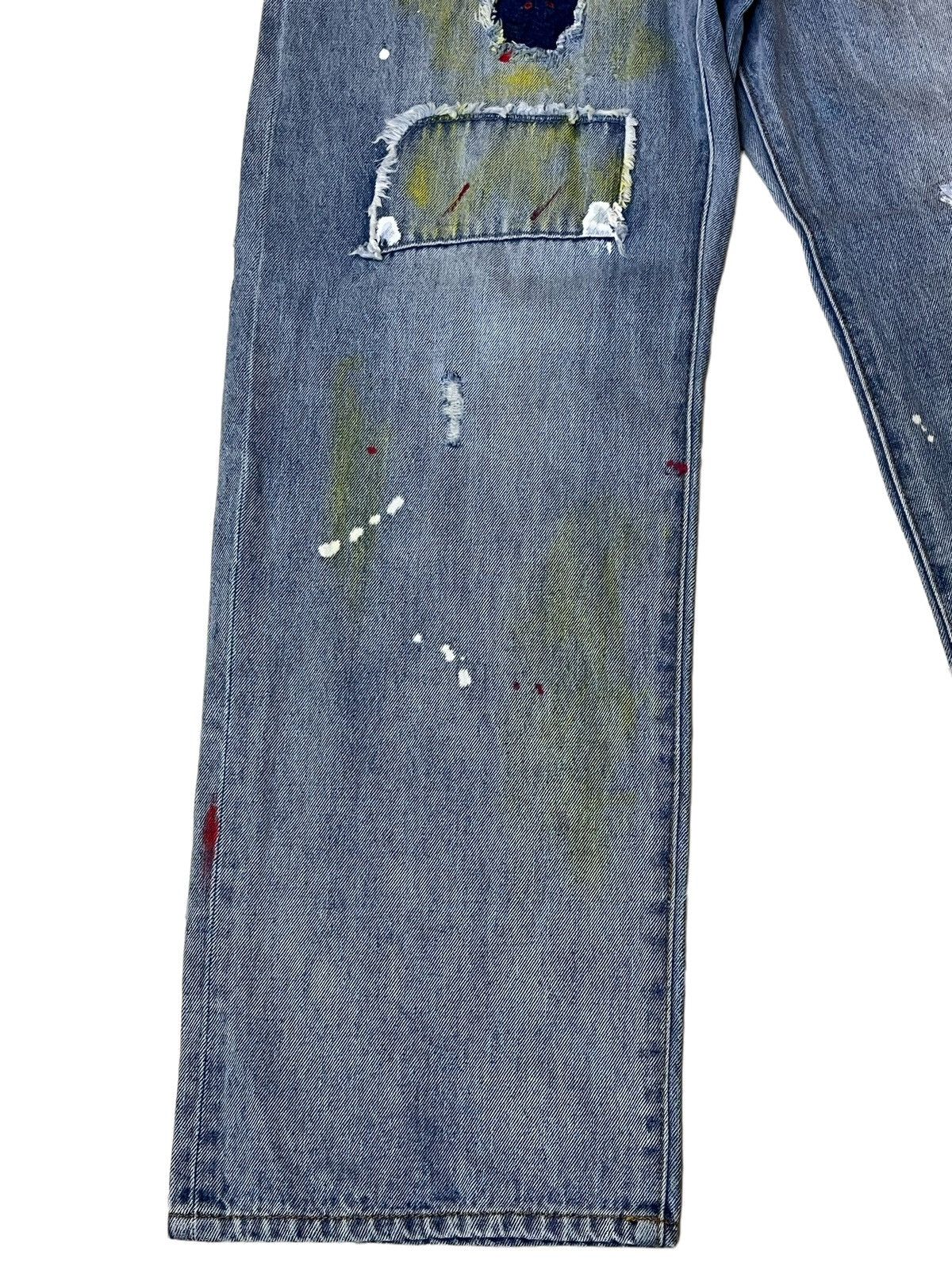 Japanese Brand BAGGY🔥🔥GALLIS ADDICTION COLOURFULL PAINT WIDE JEANS Size US 33 - 5 Thumbnail