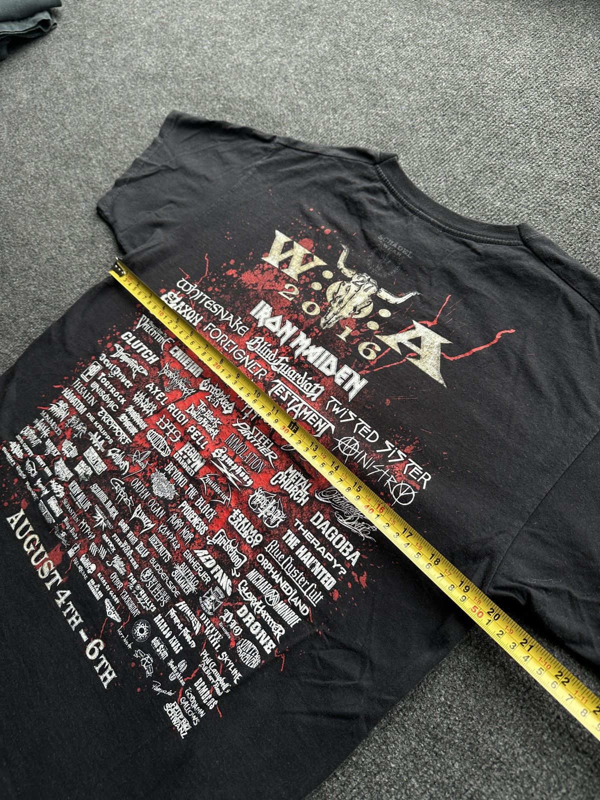 Band Tees 🚨 WACKET 2016 IRON MAIDEN Tee band big logo TOUR FEST Size US M / EU 48-50 / 2 - 15 Thumbnail