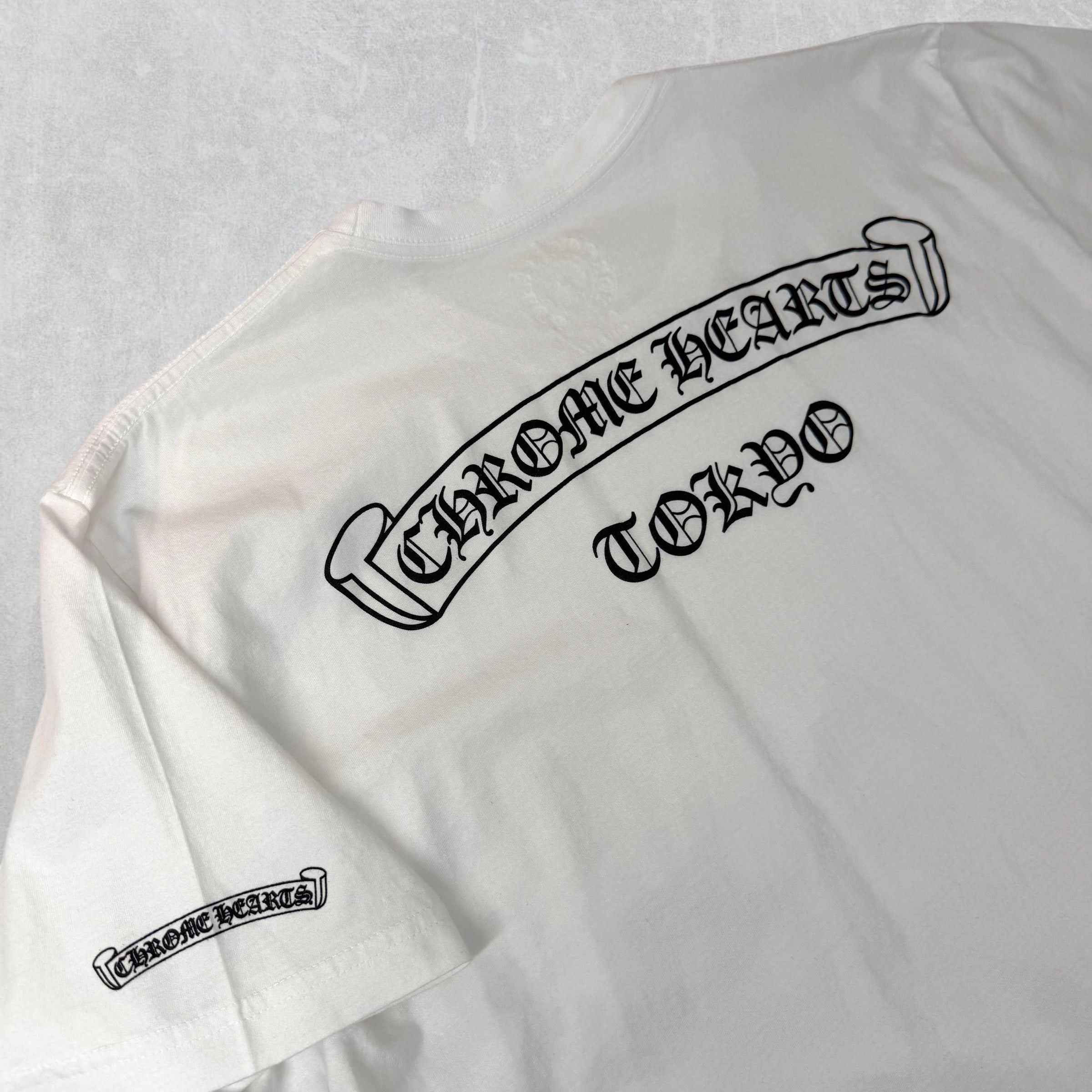Chrome Hearts Chrome Hearts Tokyo Scroll Logo Tee White XXL Size US XXL / EU 58 / 5 - 4 Thumbnail