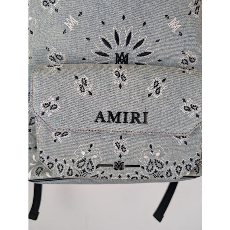 Amiri o1rshd1 Size: OS / Bandana Denim Backpack in Clay Indigo Size ONE SIZE - 6 Thumbnail