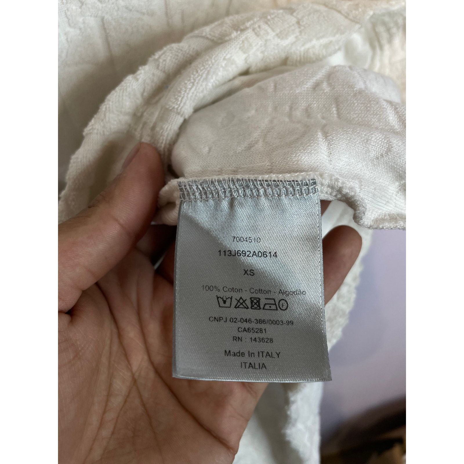 Dior Dior Towel Tee White Used XS Size US XS / EU 42 / 0 - 3 Thumbnail