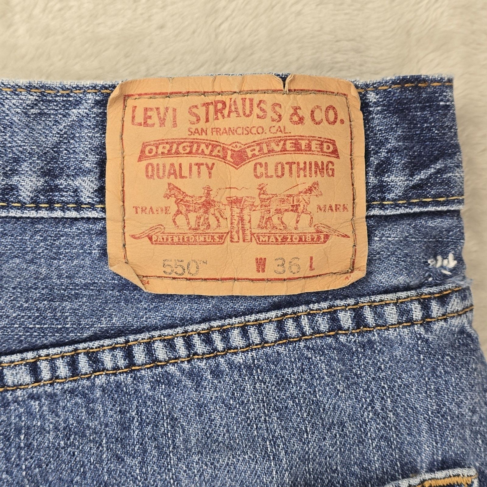 Levi's Levis 550 Jorts Jean Shorts Denim Size 36 (Fits 35x9) Y2K Size US 36 / EU 52 - 9 Thumbnail
