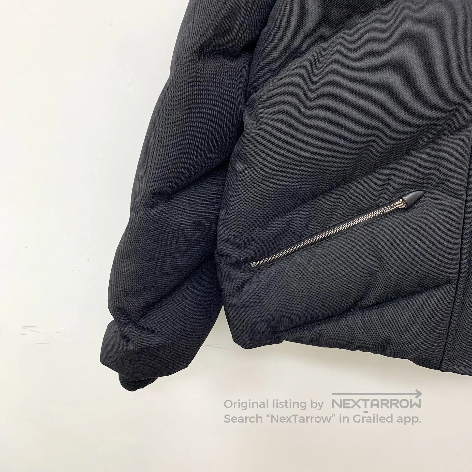 Hermes Hermes Black down jacket with white velvet hood and long s Size XS / US 0-2 / IT 36-38 - 4 Thumbnail