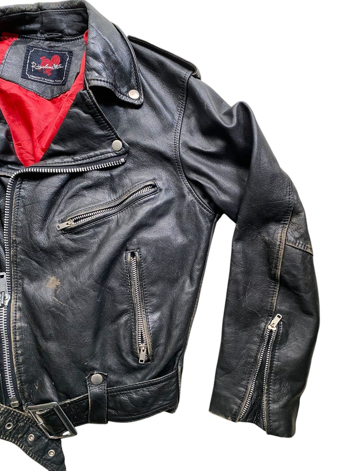 Japanese Brand Kakushi Tokyo Leather Perfecto Punk jacket nice design Size US M / EU 48-50 / 2 - 12 Thumbnail