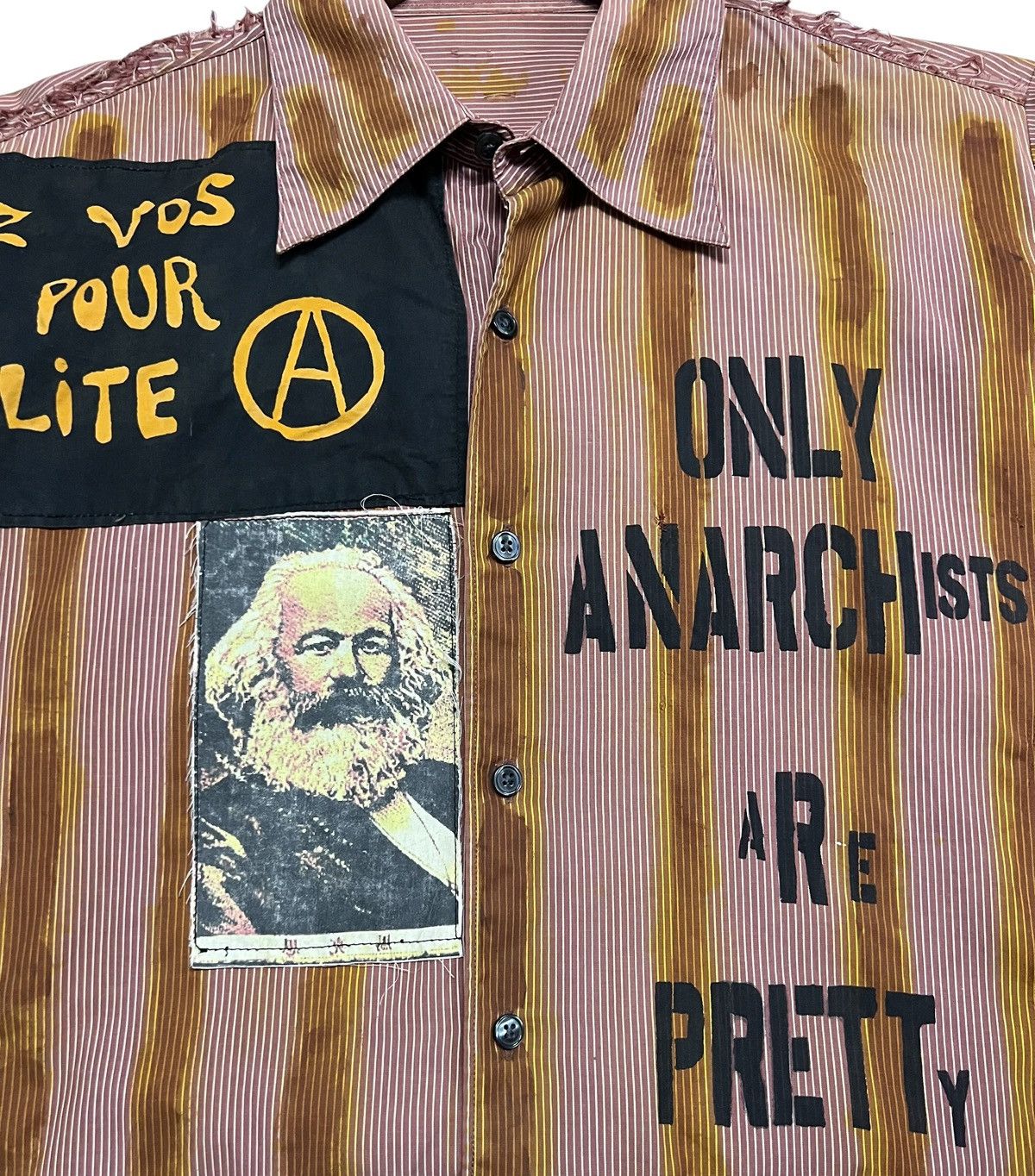Japanese Brand Vintage Distressed Punk Anarchist Are Pretty Muslin Shirt Size US M / EU 48-50 / 2 - 8 Thumbnail