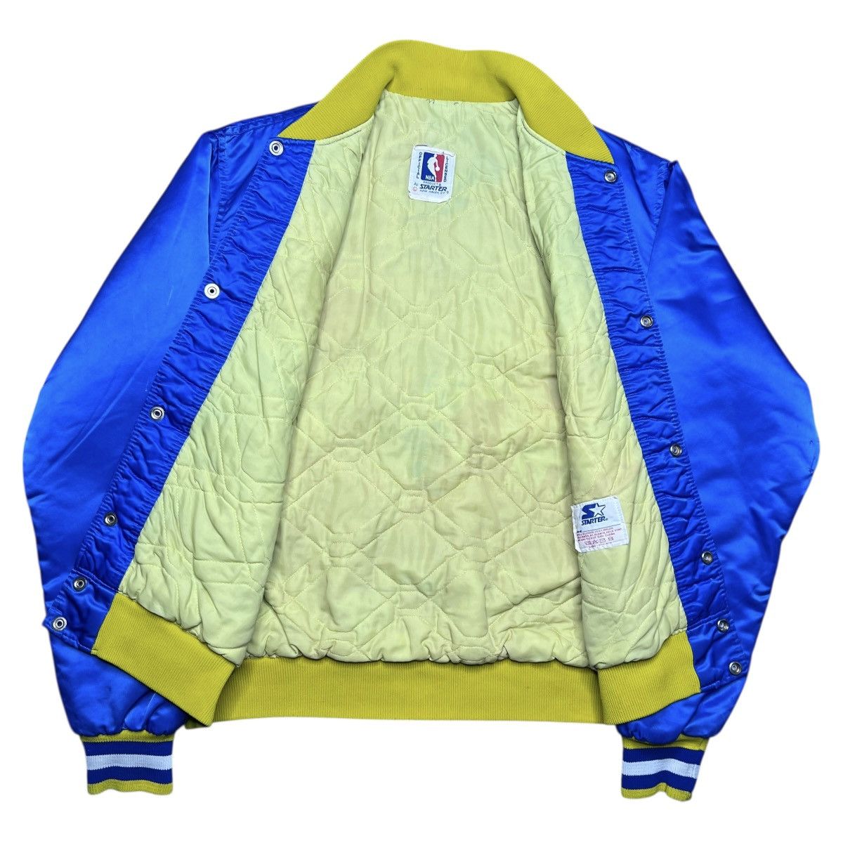 Starter 1980s NBA Golden State Warriors Starter Satin Bomber Jacket Size US L / EU 52-54 / 3 - 2 Thumbnail