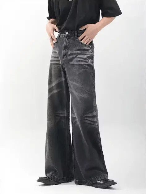 Vintage Style Black Baggy jeans