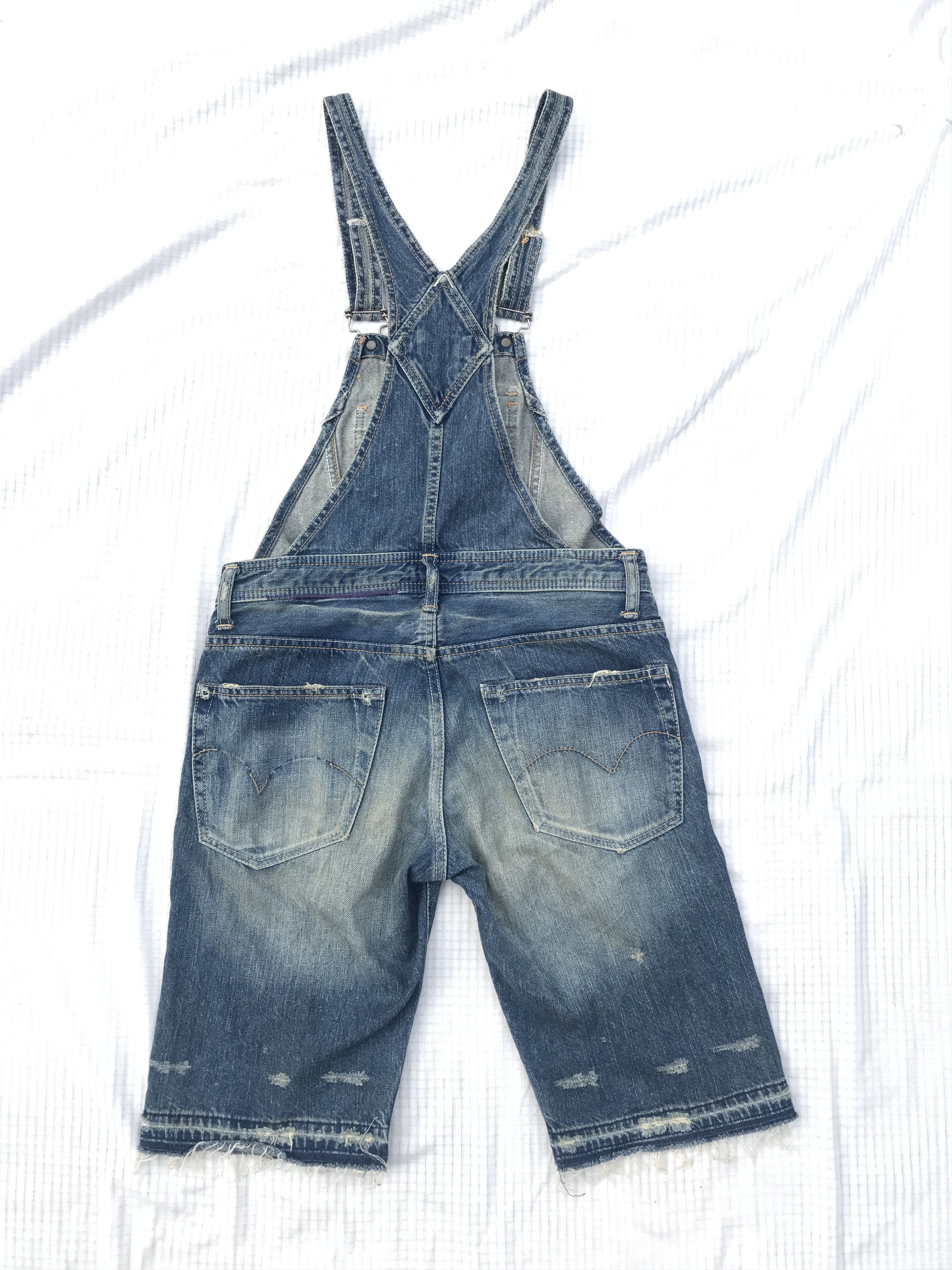 Hysteric Glamour × Japanese Brand (P83) Hysteric Glamour Denim Overall Bib Shorts Sz M Size 30" / US 8 / IT 44 - 12 Thumbnail