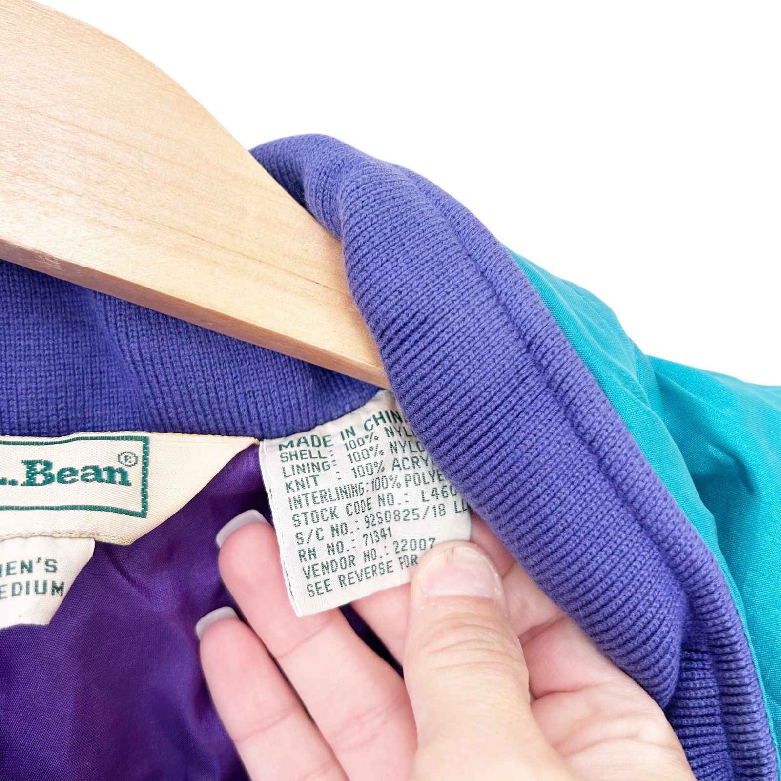 L.L. Bean Vintage LL Bean Teal Purple Windbreaker Sz M Size US M / EU 48-50 / 2 - 4 Thumbnail