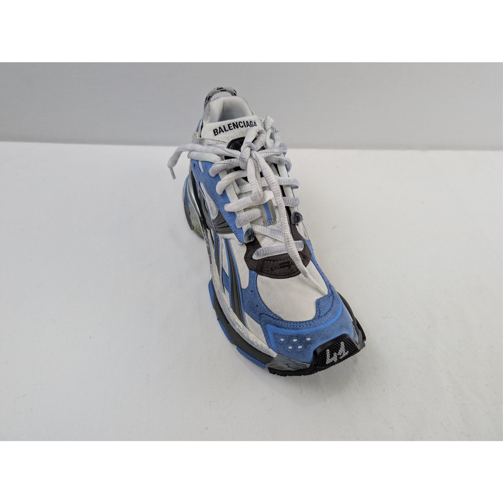 Balenciaga o1rshd1 Q:2 / Nylon Suede Mesh Runner Sneakers in Multicolor Size US 9 / EU 42 - 3 Thumbnail