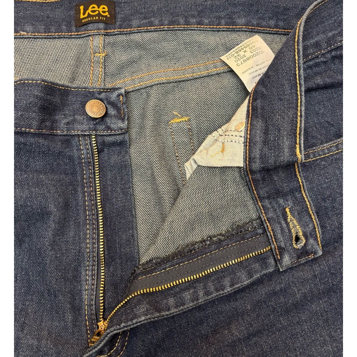 Lee LEE Men’s Regular Fit Straight Leg Premium Jeans | 40W x32L Size US 40 / EU 56 - 7 Thumbnail