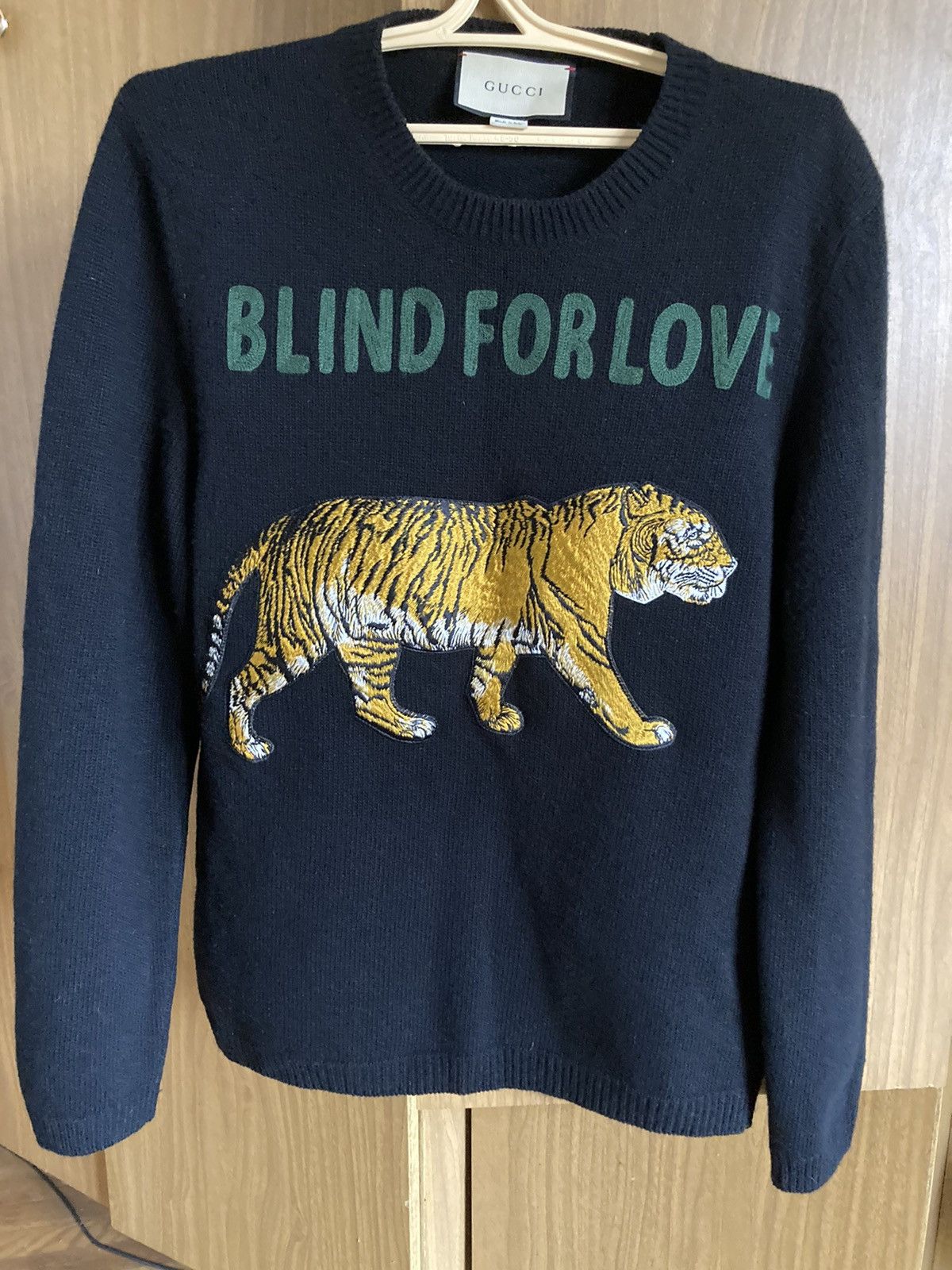 image of Gucci Blind For Love Sweater in Black, Men's (Size Small)