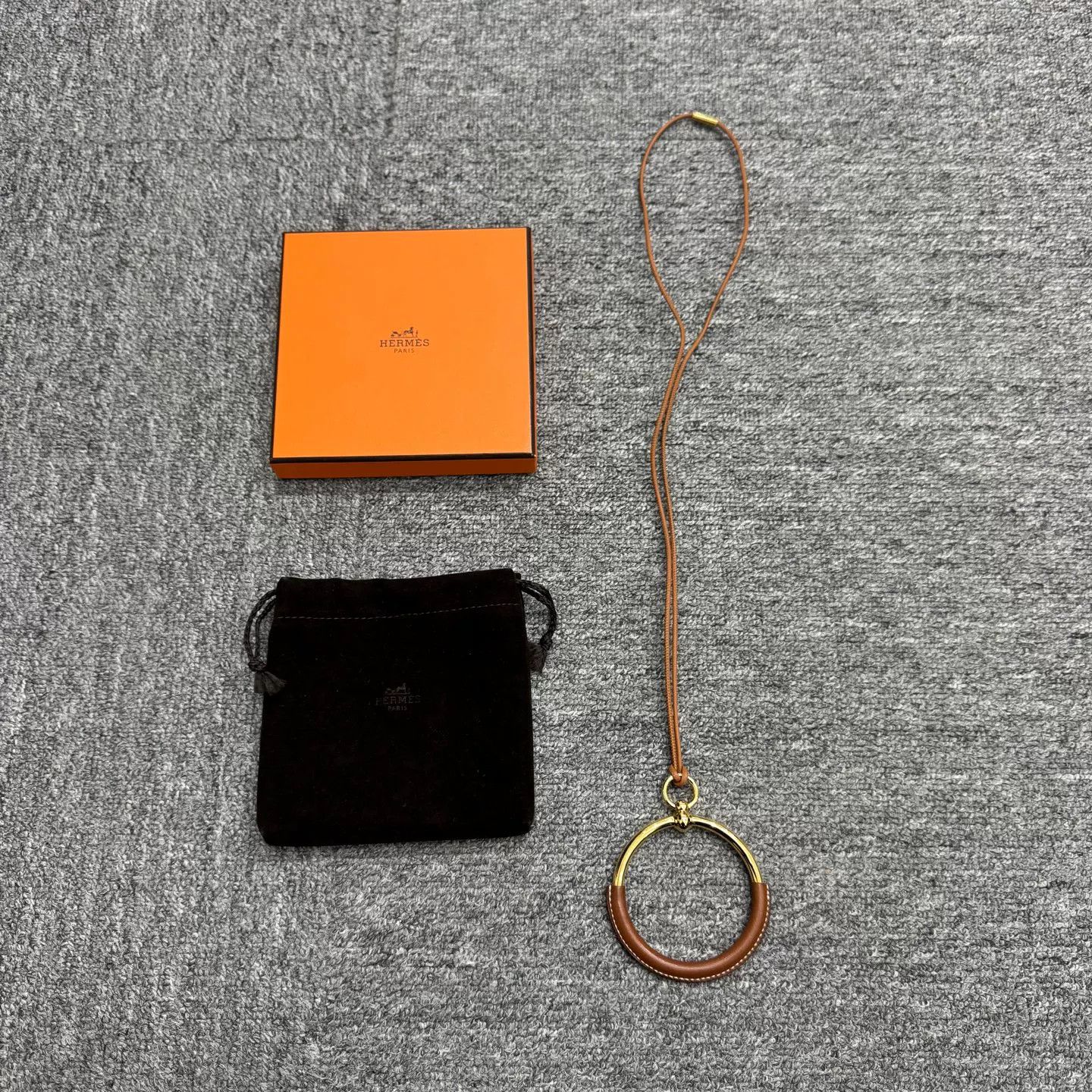 Hermes Hermes Circle Leather Necklace Size ONE SIZE - 1 Thumbnail