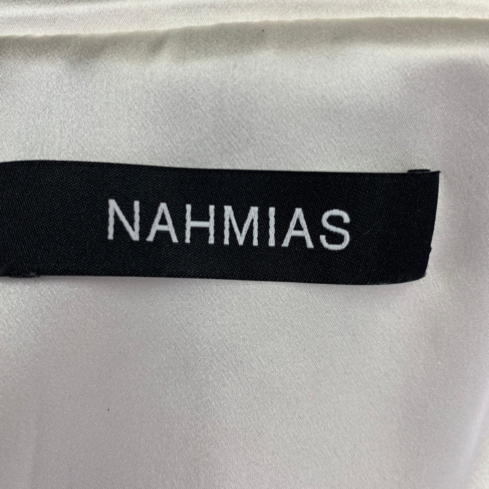 Nahmias -Summer Land- White Multi Color Embroidery Silk Button Up Size US XL / EU 56 / 4 - 5 Thumbnail