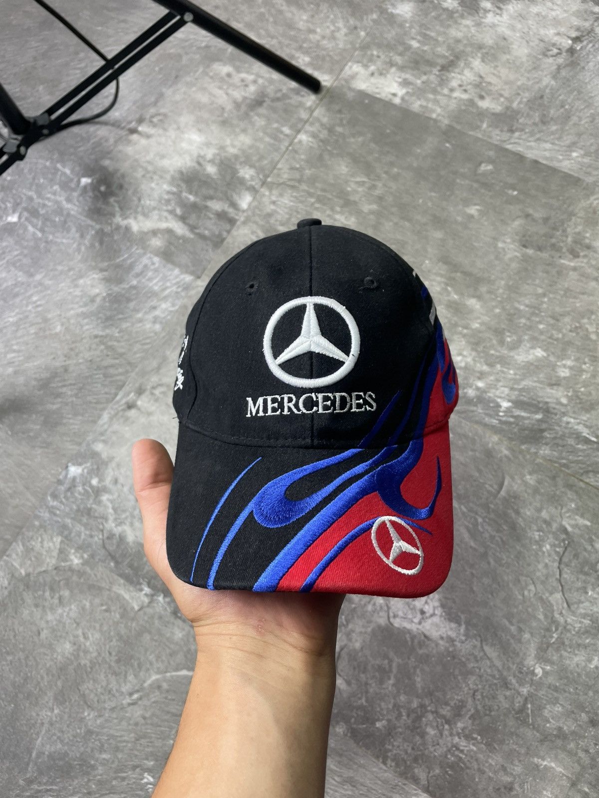 Vintage Mercedes Racing Flame Logo Donda-Like Cap