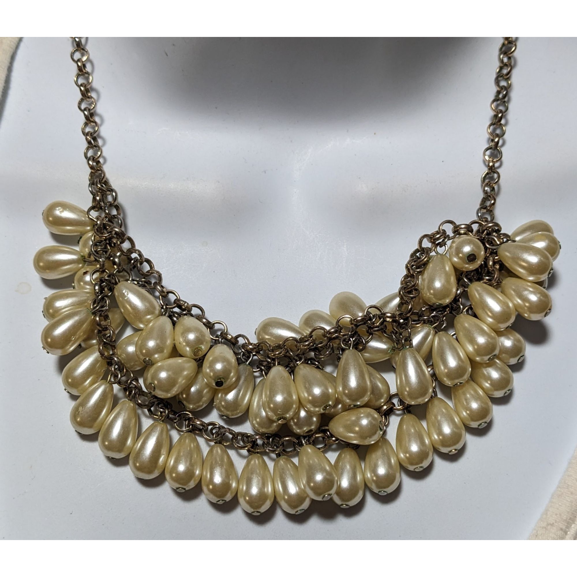 Other Teardrop Pearl Triple Layer Fringe Necklace Size ONE SIZE - 5 Thumbnail