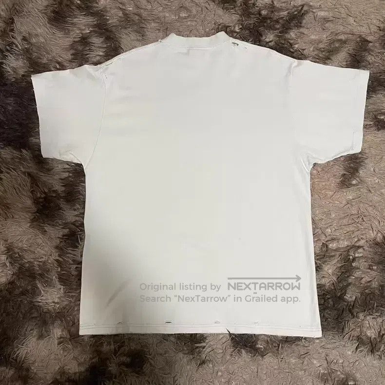 Balenciaga Balenciaga White dissolved letter logo round neck short-sl Size US S / EU 44-46 / 1 - 2 Thumbnail