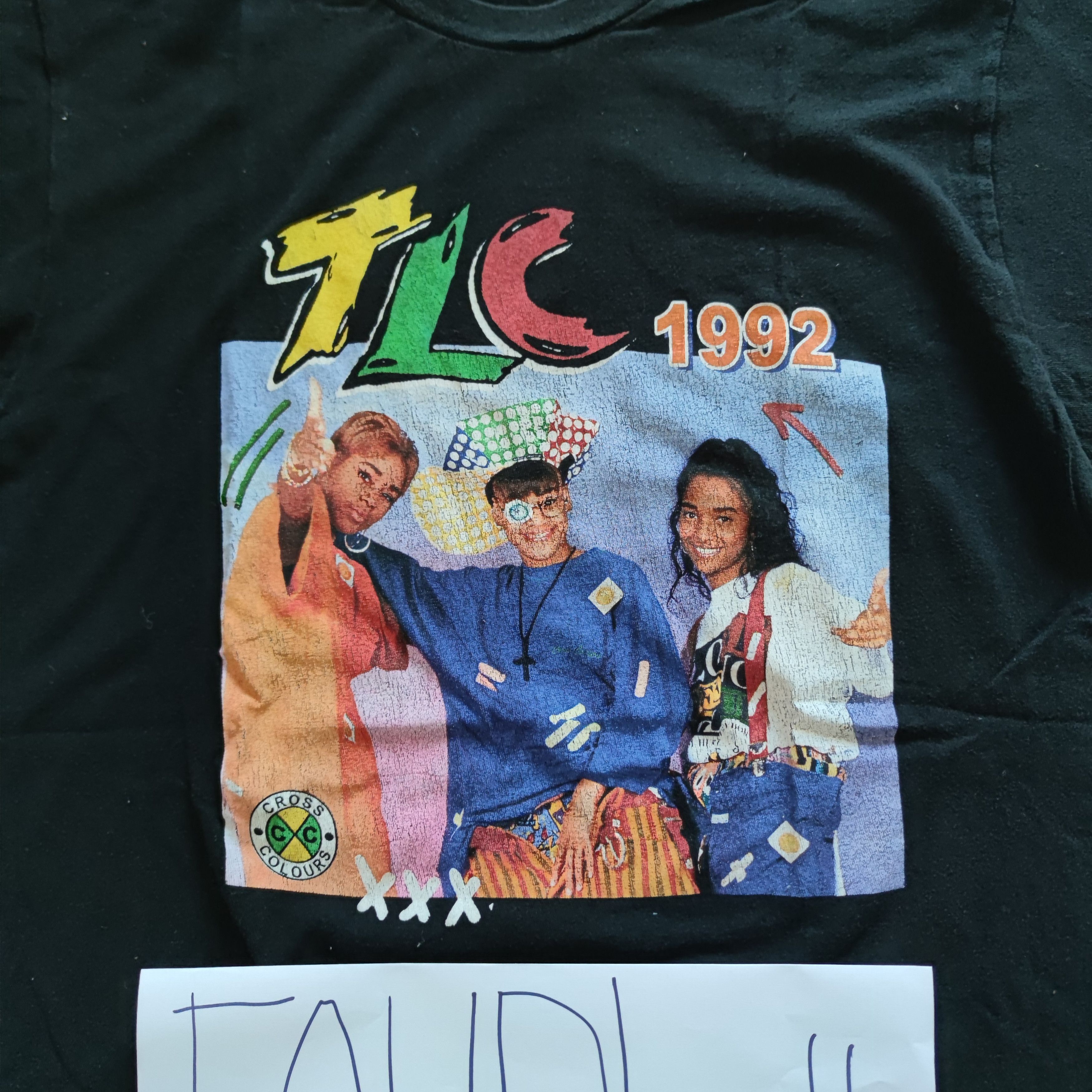 Band Tees × Cross Colours × Rap Tees CROSS COLOURS x TLC 1992 TSHIRT Size US M / EU 48-50 / 2 - 9 Thumbnail