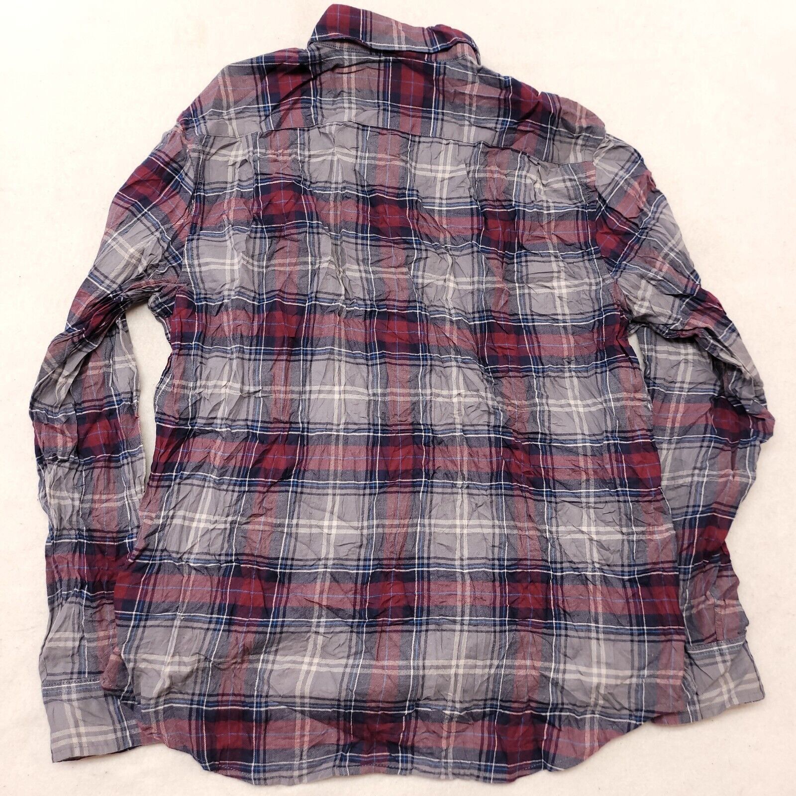 Old Navy Old Navy Tartan Flannel Shirt Mens Size Large Gray Blue Red Size US L / EU 52-54 / 3 - 10 Thumbnail