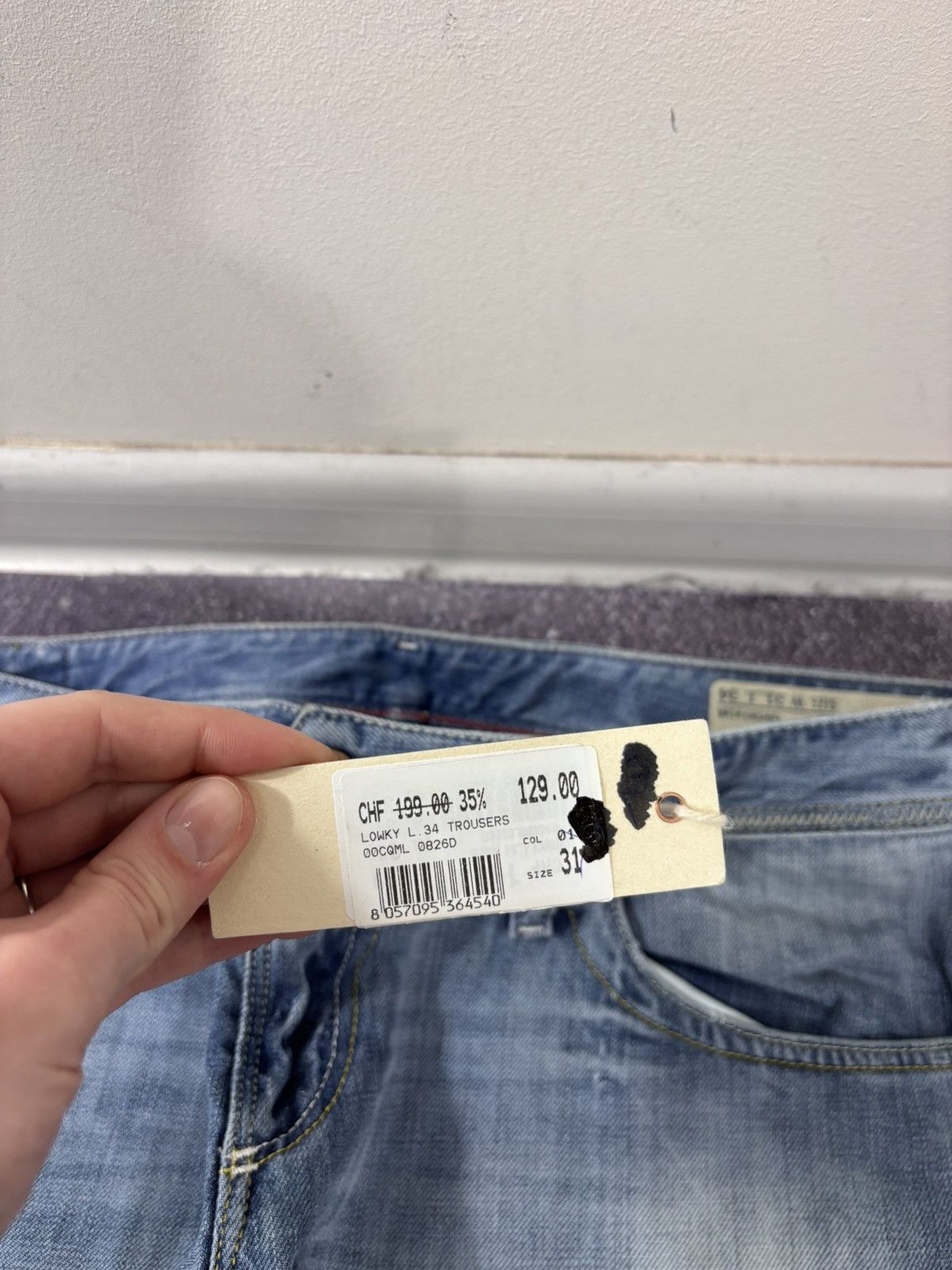 Diesel Diesel Lowky NWT Women’s Regular Straight Blue Denim Jeans Size 31" - 8 Thumbnail