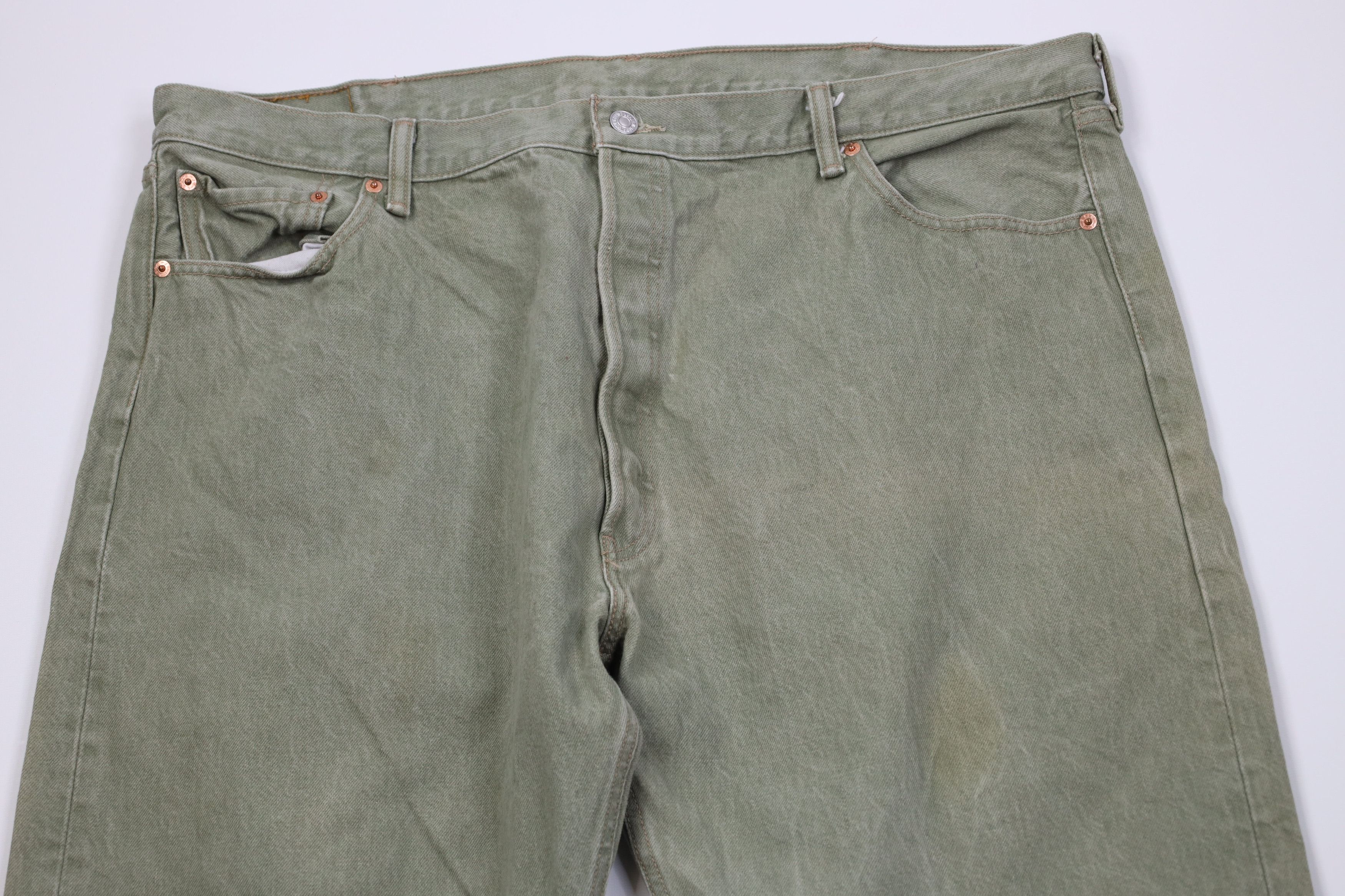 Levi's Vintage Y2K Levis 501xx Fly Original Straight Leg Jeans Size US 44 / EU 60 - 2 Thumbnail