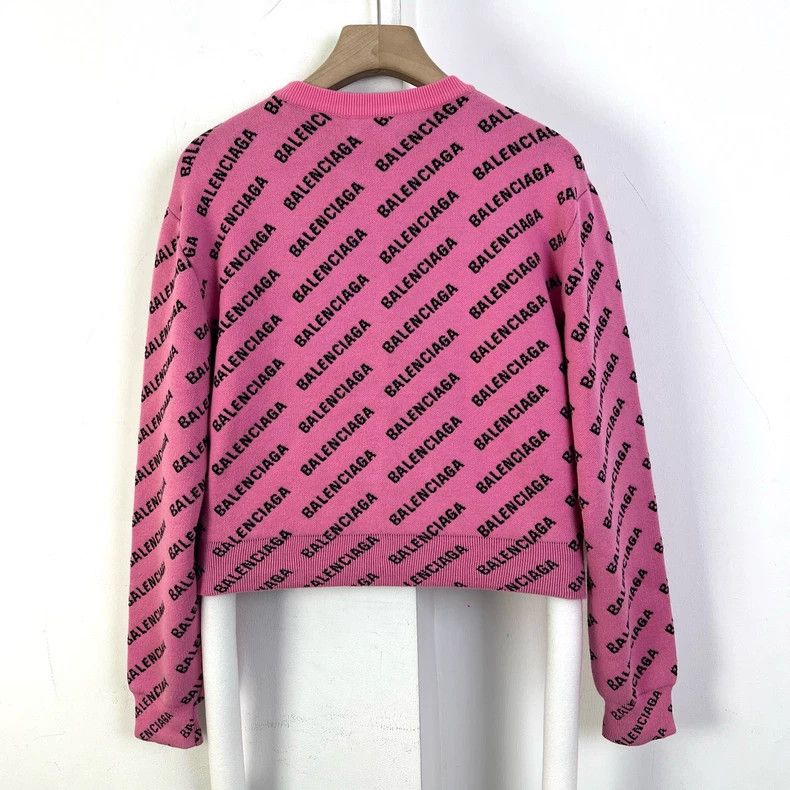 Balenciaga Balenciaga Pink camouflage print knit sweater Size M / US 6-8 / IT 42-44 - 1 Thumbnail