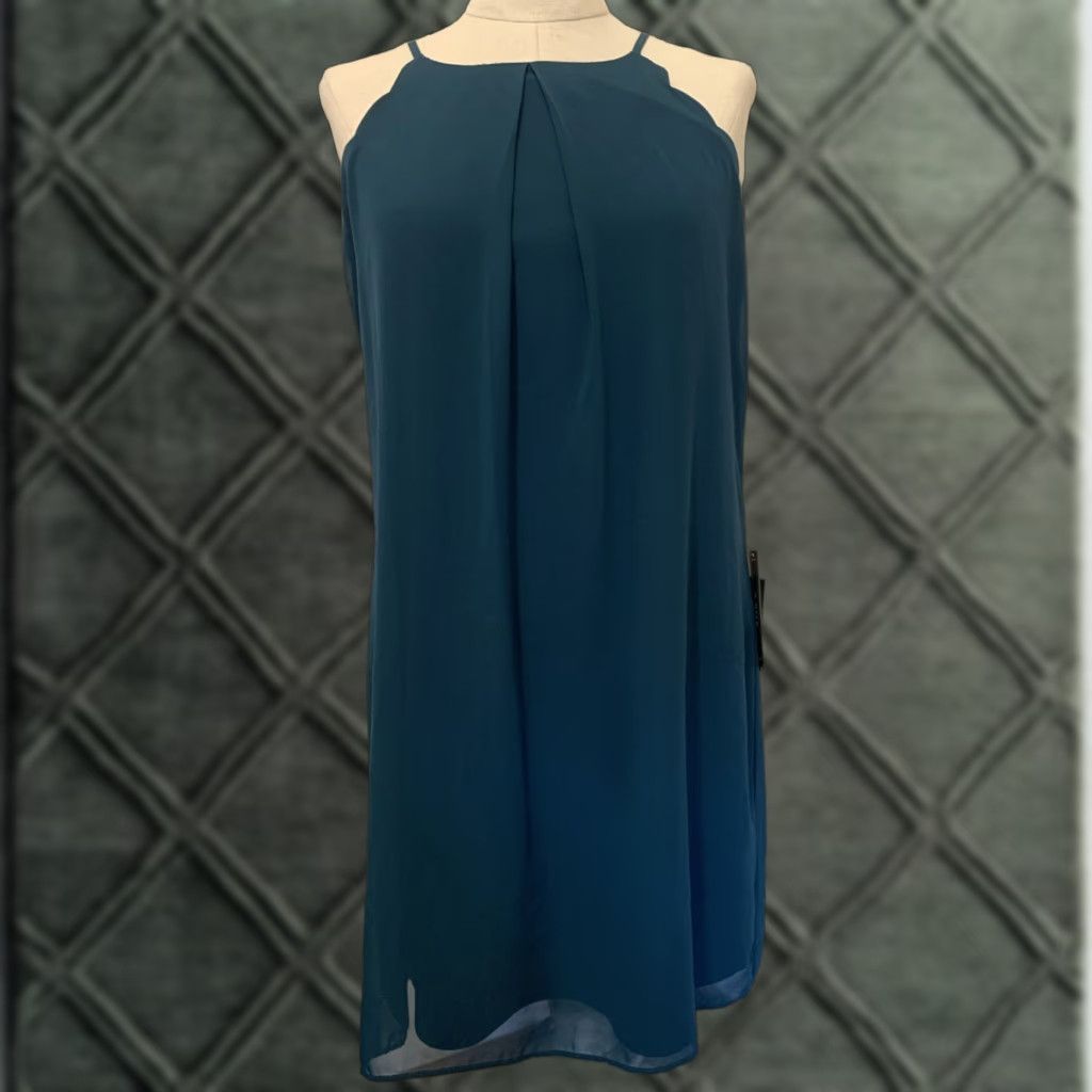 Vintage NWT A. Byer Jrs. Med Tank Dress dark teal lined Sheer Tank Dress Juniors M Womens Size M / US 6-8 / IT 42-44 - 1 Thumbnail