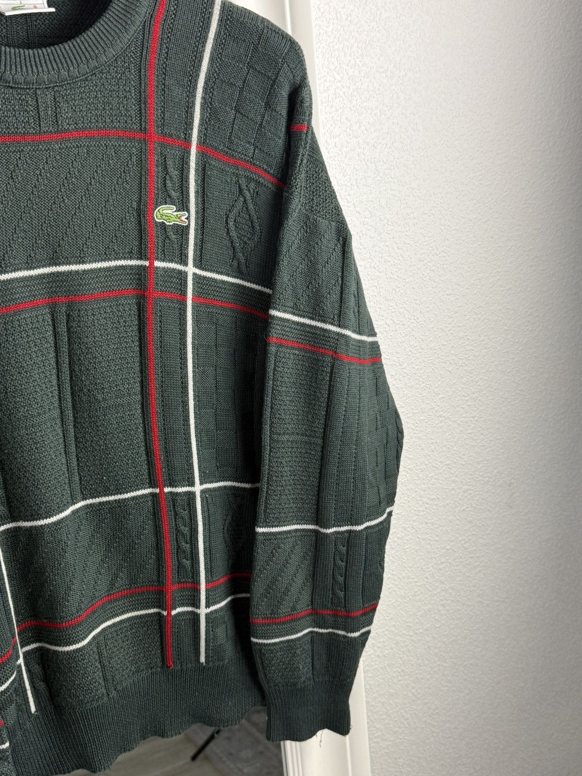 Lacoste Vintage Lacoste Wool Sweater Cable Knit Sweater Size: 6 Size US XL / EU 56 / 4 - 4 Thumbnail