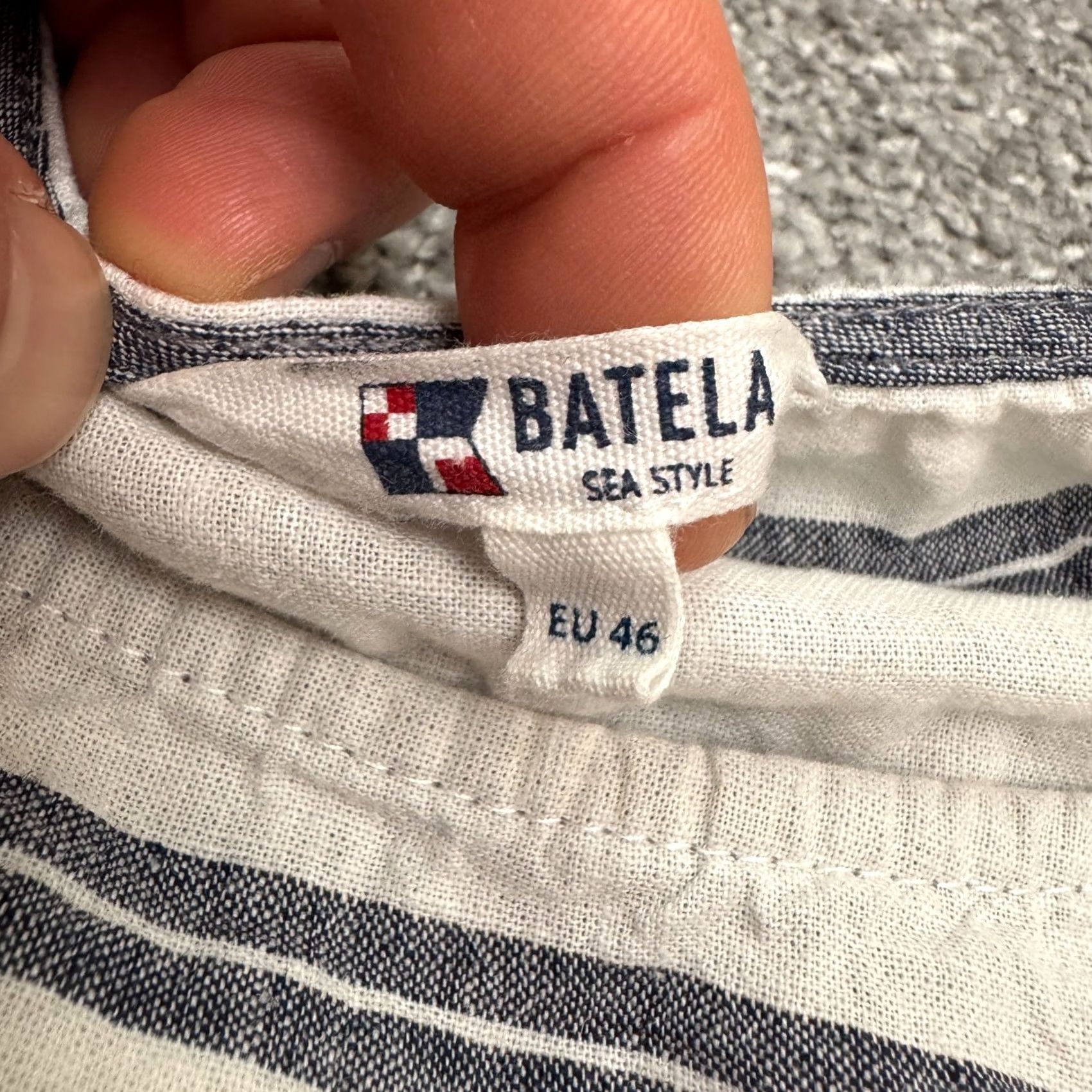 Vintage Batela Sea Style Striped Linen Cotton Shift Dress Womens XL Blue White Pockets Size XL / US 12-14 / IT 48-50 - 6 Thumbnail