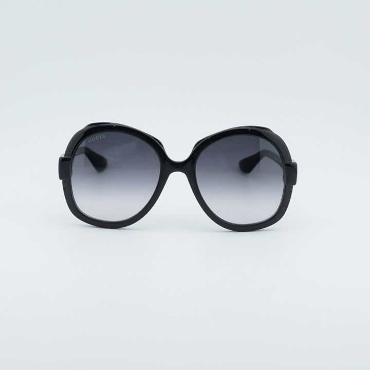 Gucci Gucci GG1432S 002 Butterfly Sunglasses Black Square Frame Size ONE SIZE - 6 Thumbnail