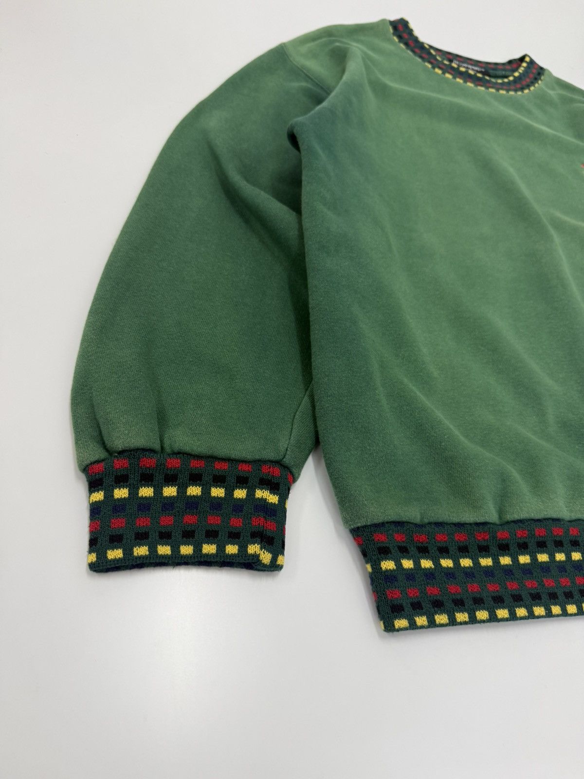 Yves Saint Laurent YvesSaintLaurent Embroided Spellout Logo Sunfaded Sweatshirt Size US M / EU 48-50 / 2 - 4 Thumbnail