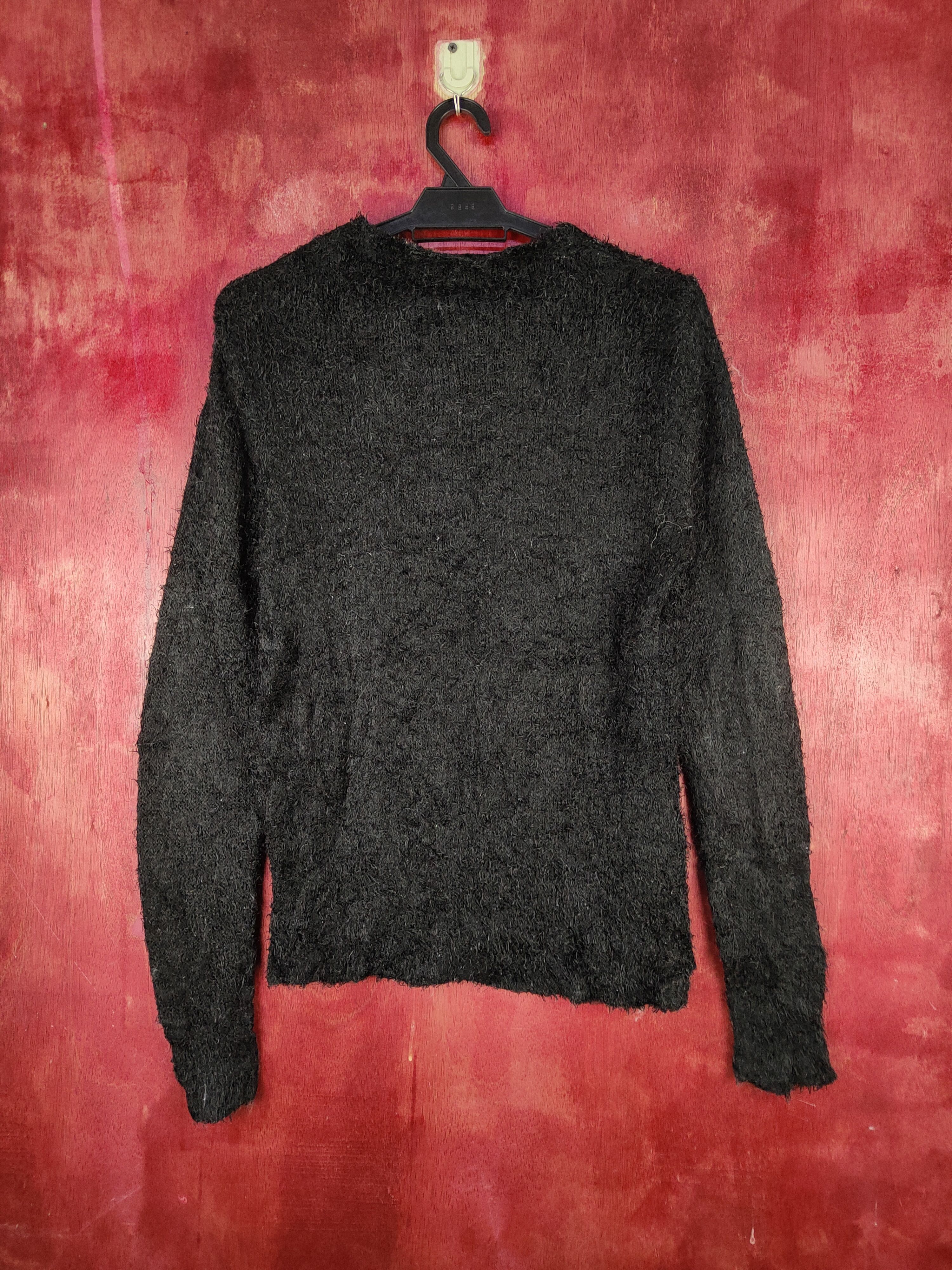 Homespun Knitwear × Japanese Brand × Vintage Gavari A Black Shag Shaggy Fur Mohair Knitwear #S#2068 Size S / US 4 / IT 40 - 7 Thumbnail