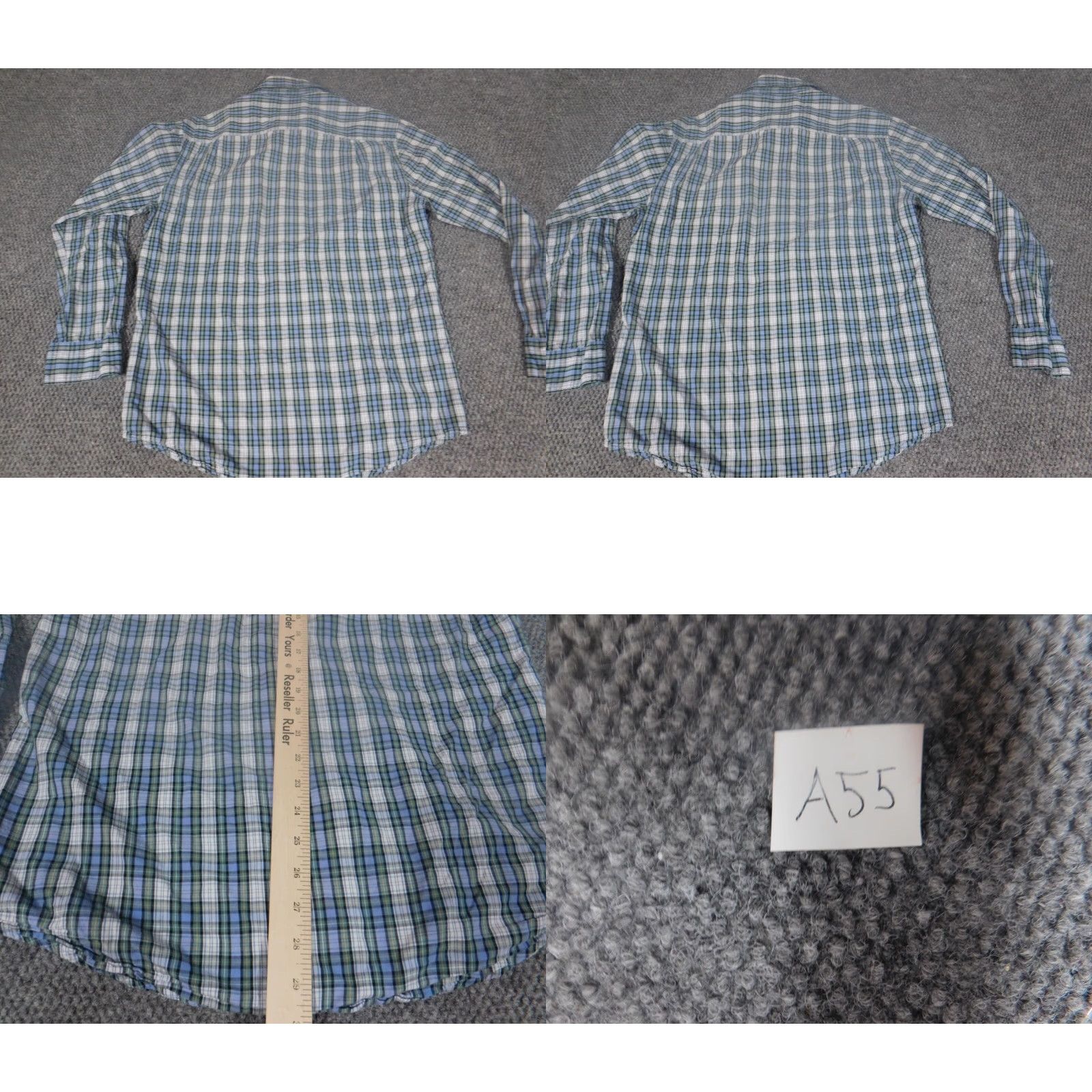 Alexander Julian Alexander Julian Mens Shirt Button-Up Knit Cotton Striped Slimming Long Sleeve Gray Small Button-Down Collared Classic Vintage No Pockets Size US S / EU 44-46 / 1 - 8 Thumbnail