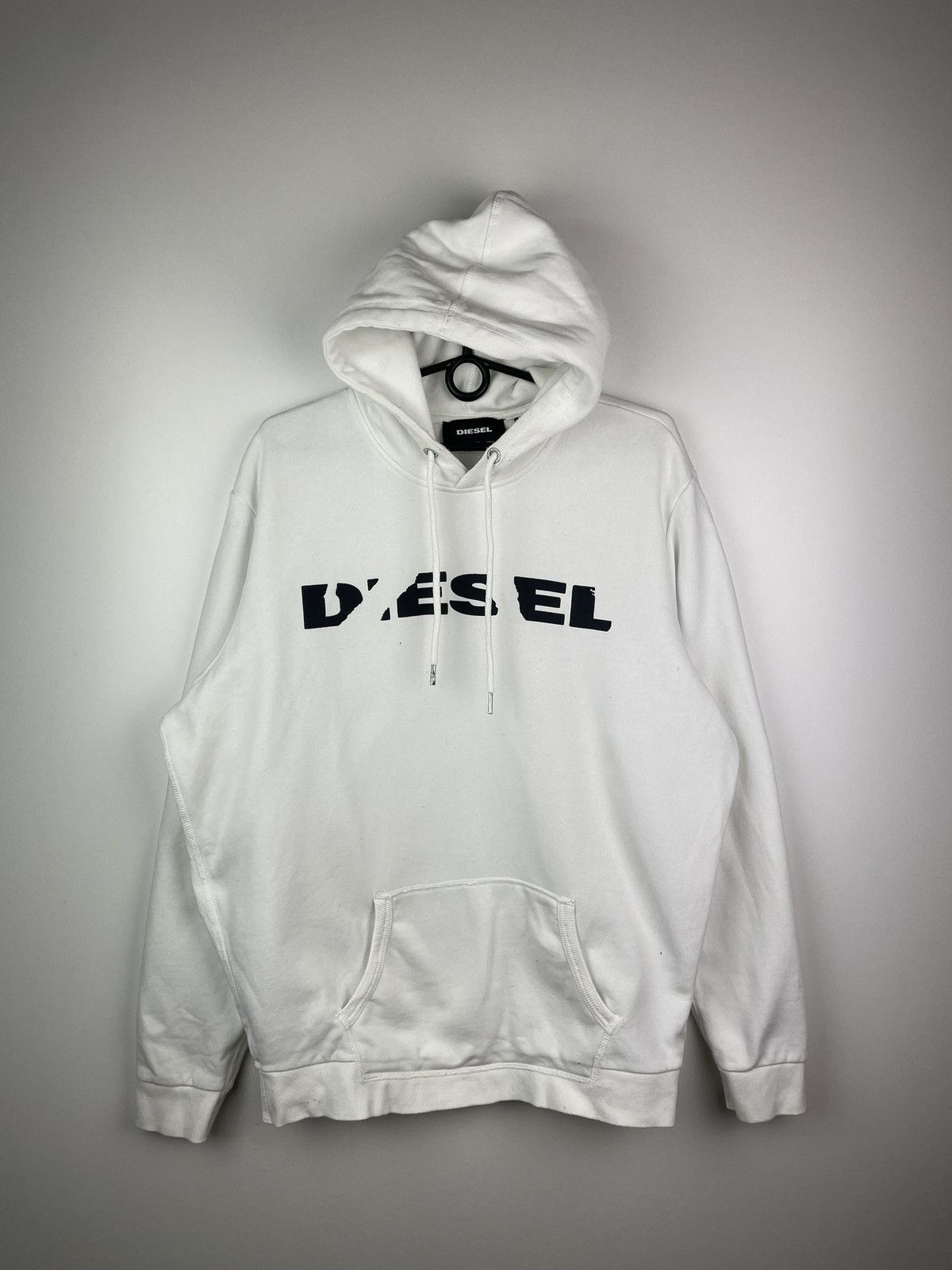 Diesel Luxury Diesel Big Logo Hoodie White Size L Size US L / EU 52-54 / 3 - 1 Thumbnail