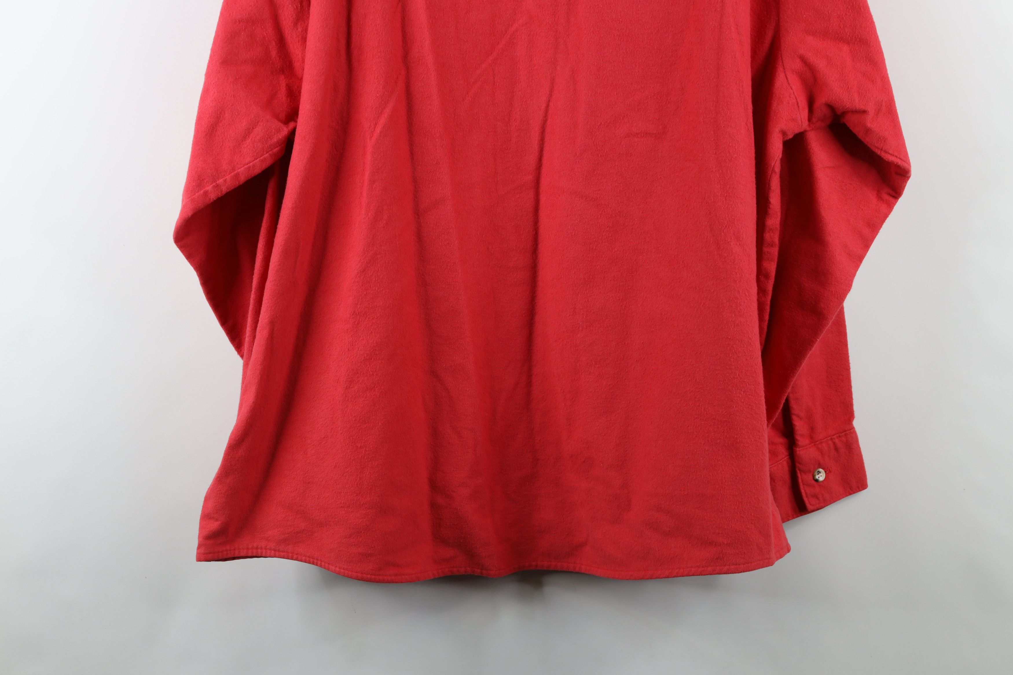 FiveBrother × Vintage Vintage 90s Five Brother Chamois Cloth Button Shirt Red USA Size US XXL / EU 58 / 5 - 13 Thumbnail