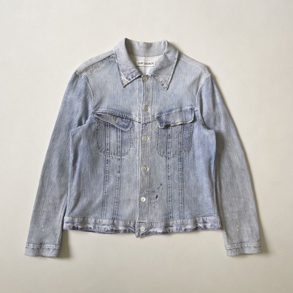 Our Legacy Trompe-l'œil Pleated Denim Print Shirt Size US M / EU 48-50 / 2 - 20 Thumbnail