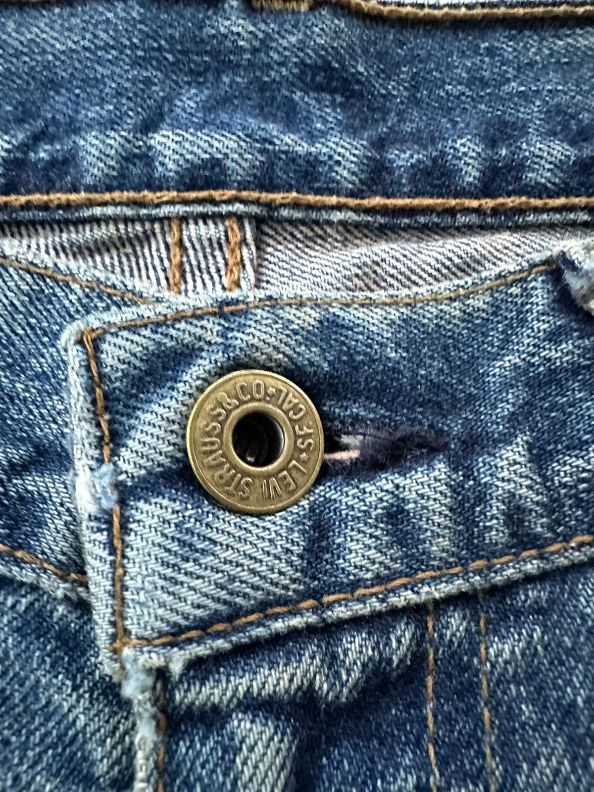 Levi's Vintage 90s Levis 504 Worn Dirty Denim 32x33 D168 Size US 32 / EU 48 - 13 Thumbnail