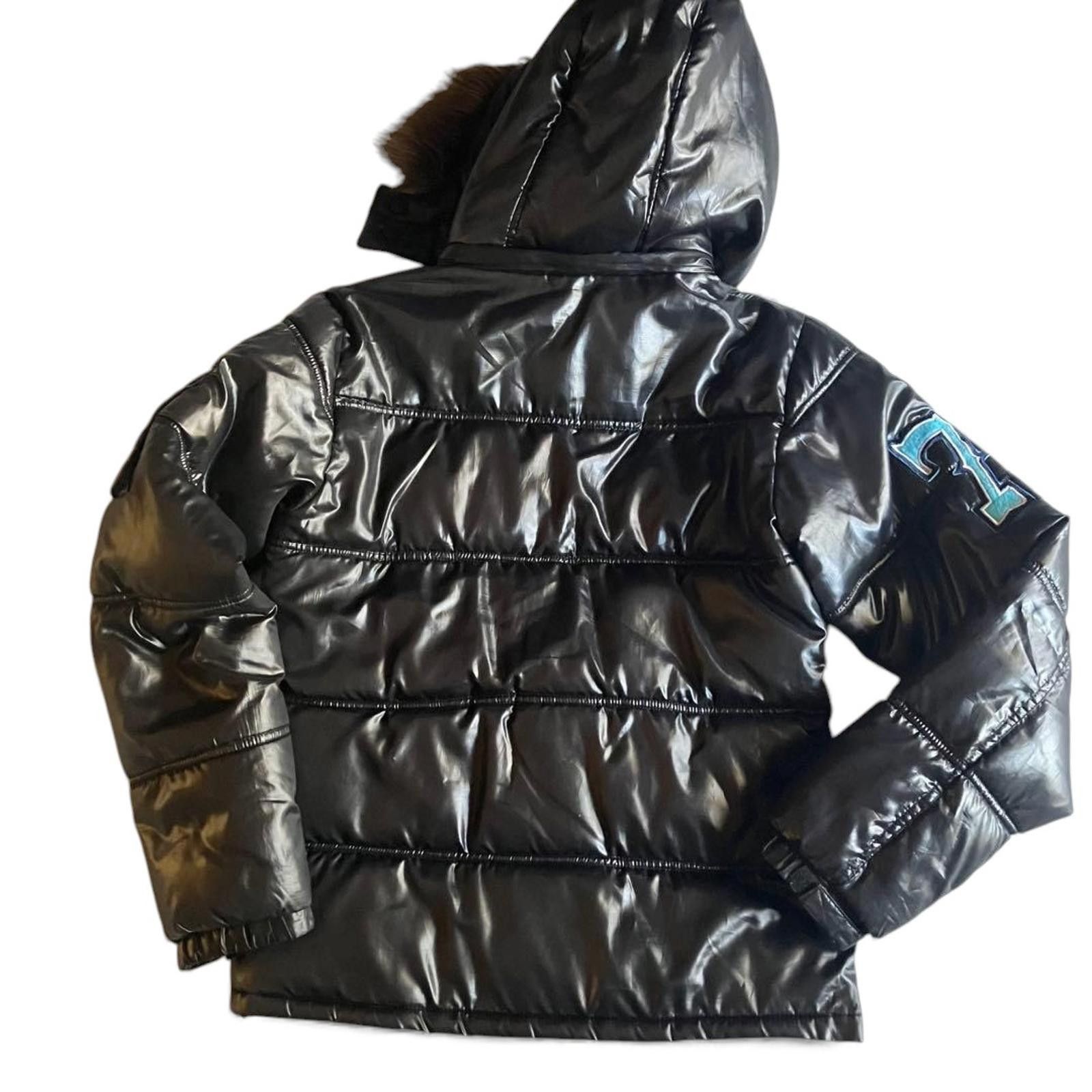 Other Six Star - Men's Black Puffer Jacket with Fur Hood and Patch Size US M / EU 48-50 / 2 - 6 Thumbnail
